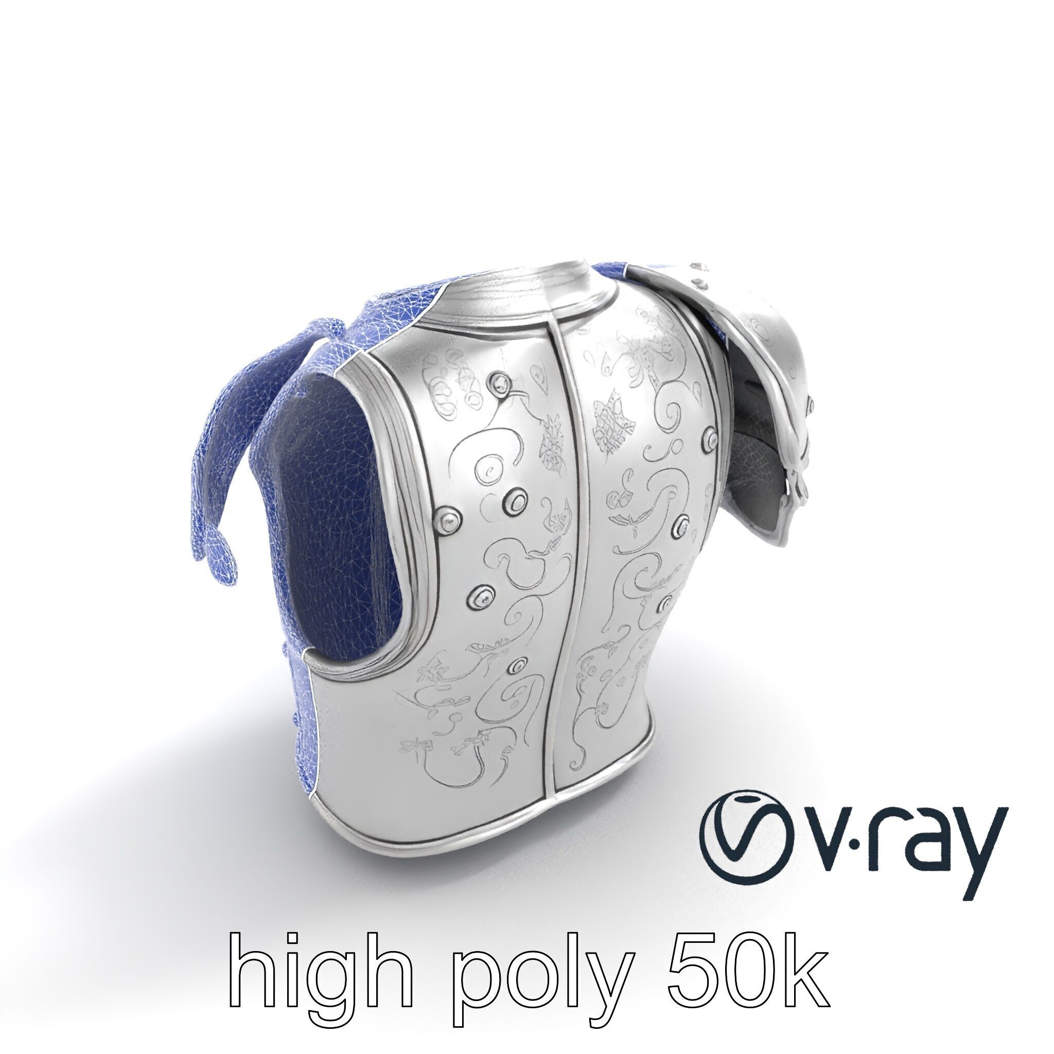 Legendary Paladin Armor Radiant Steel model pack Low-poly 3D model_32