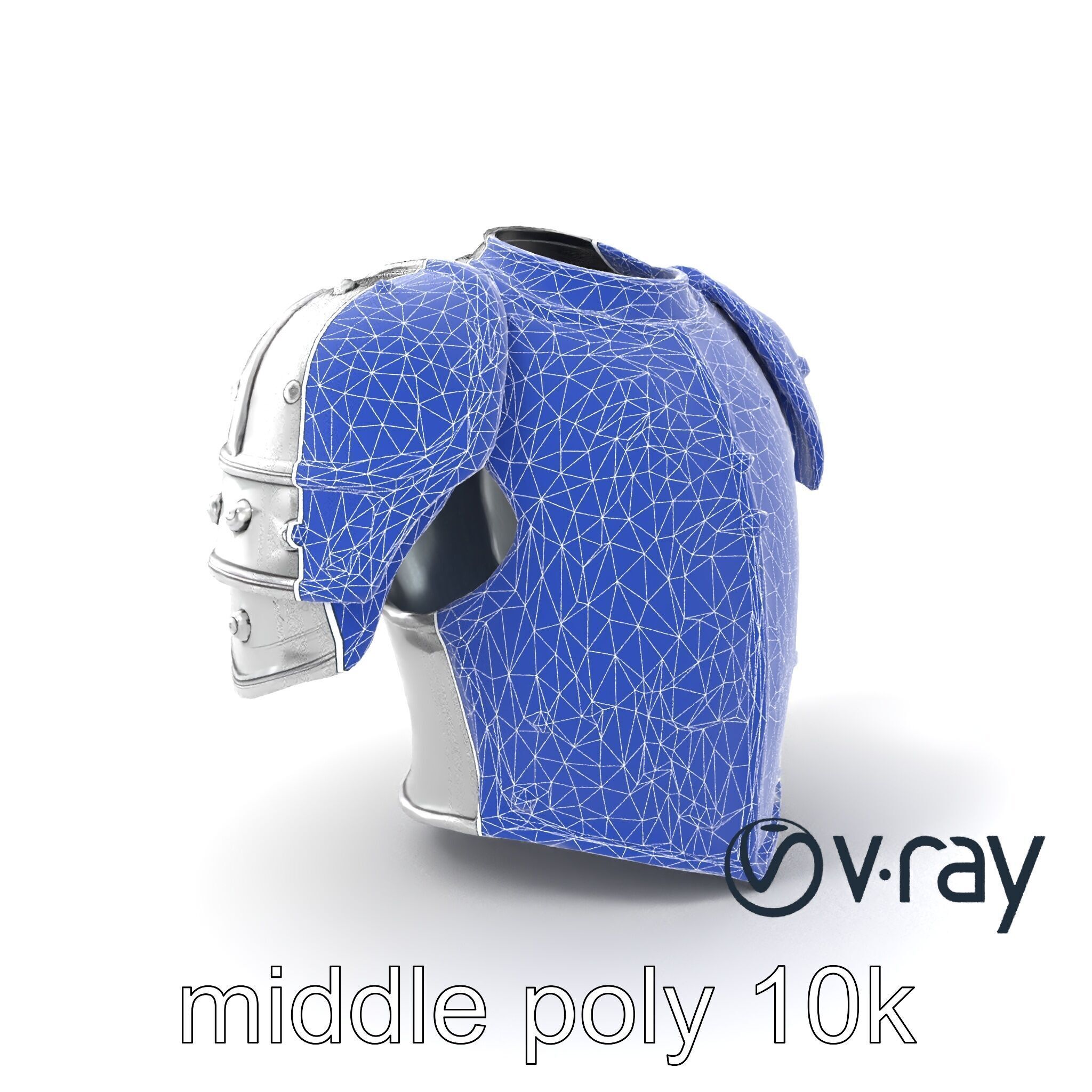 Legendary Paladin Armor Radiant Steel model pack Low-poly 3D model_6