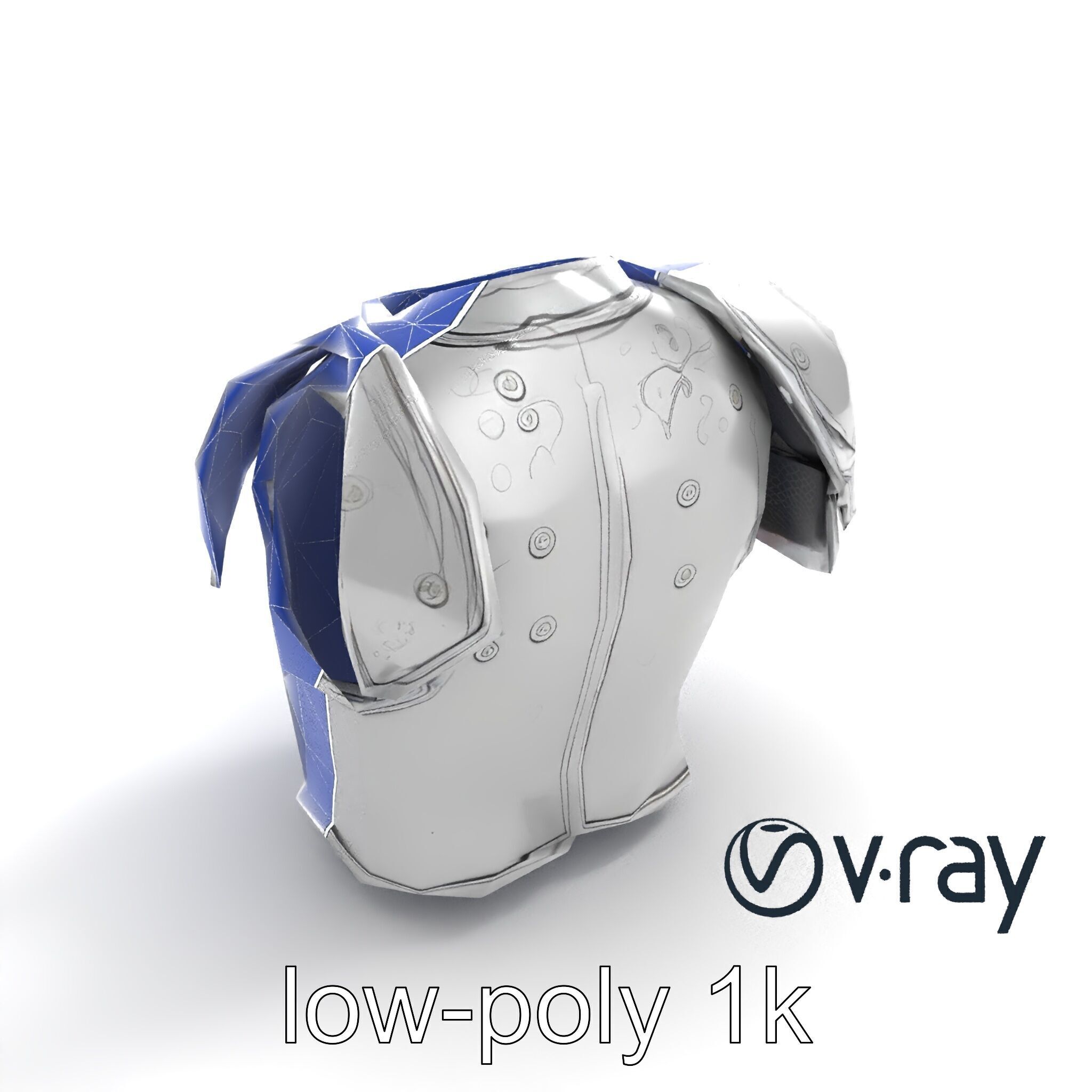 Legendary Paladin Armor Radiant Steel model pack Low-poly 3D model_21