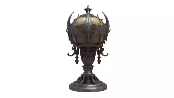 devil head statue 03 Low-poly 3D model