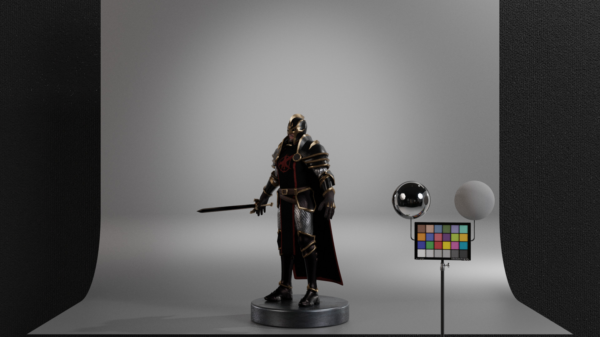 Black Knight Low-poly 3D model_8
