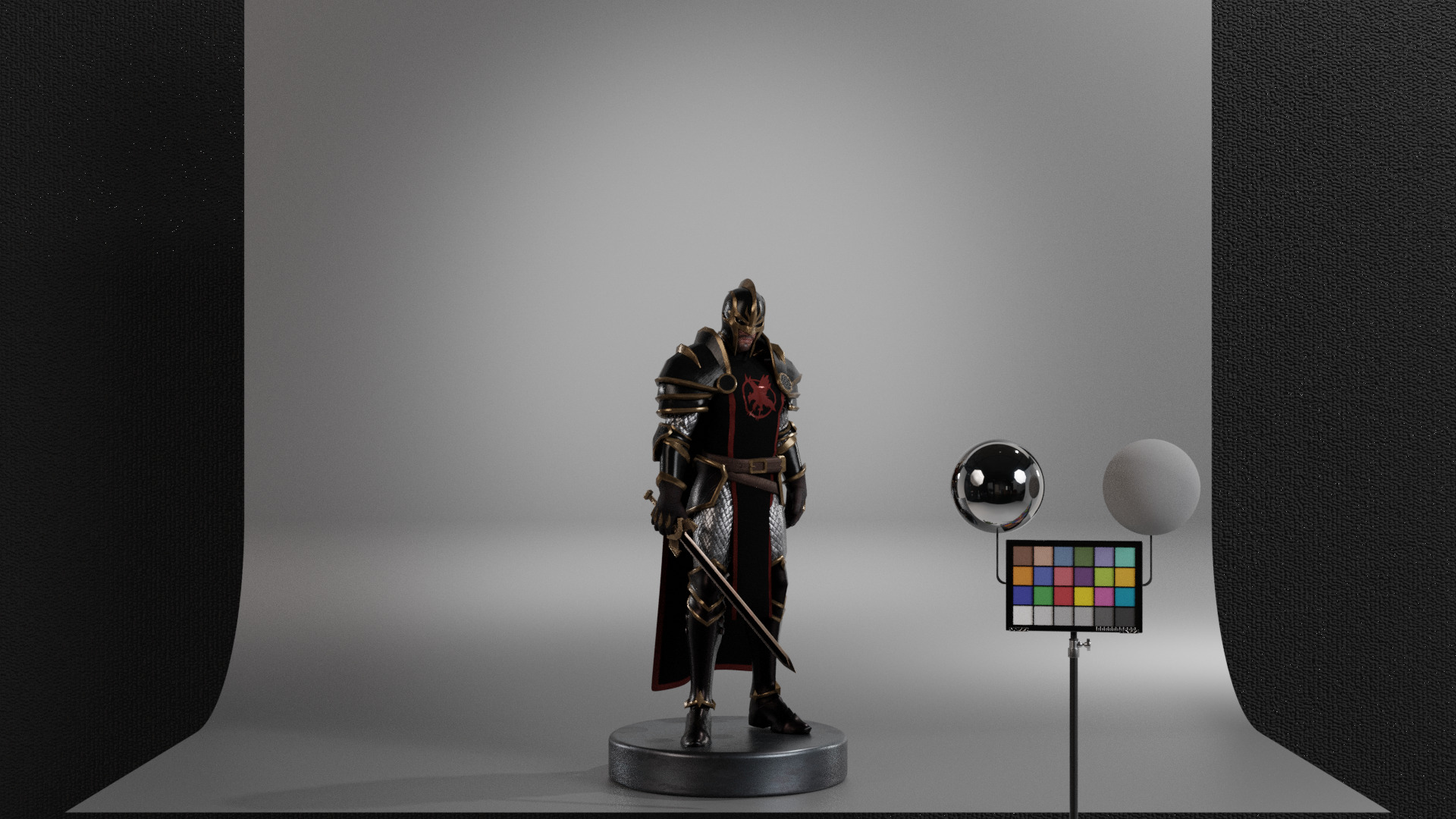 Black Knight Low-poly 3D model_9