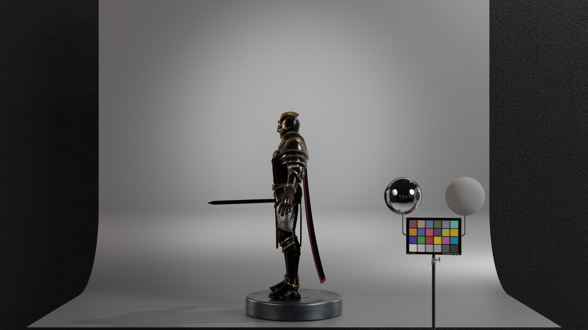 Black Knight Low-poly 3D model_7