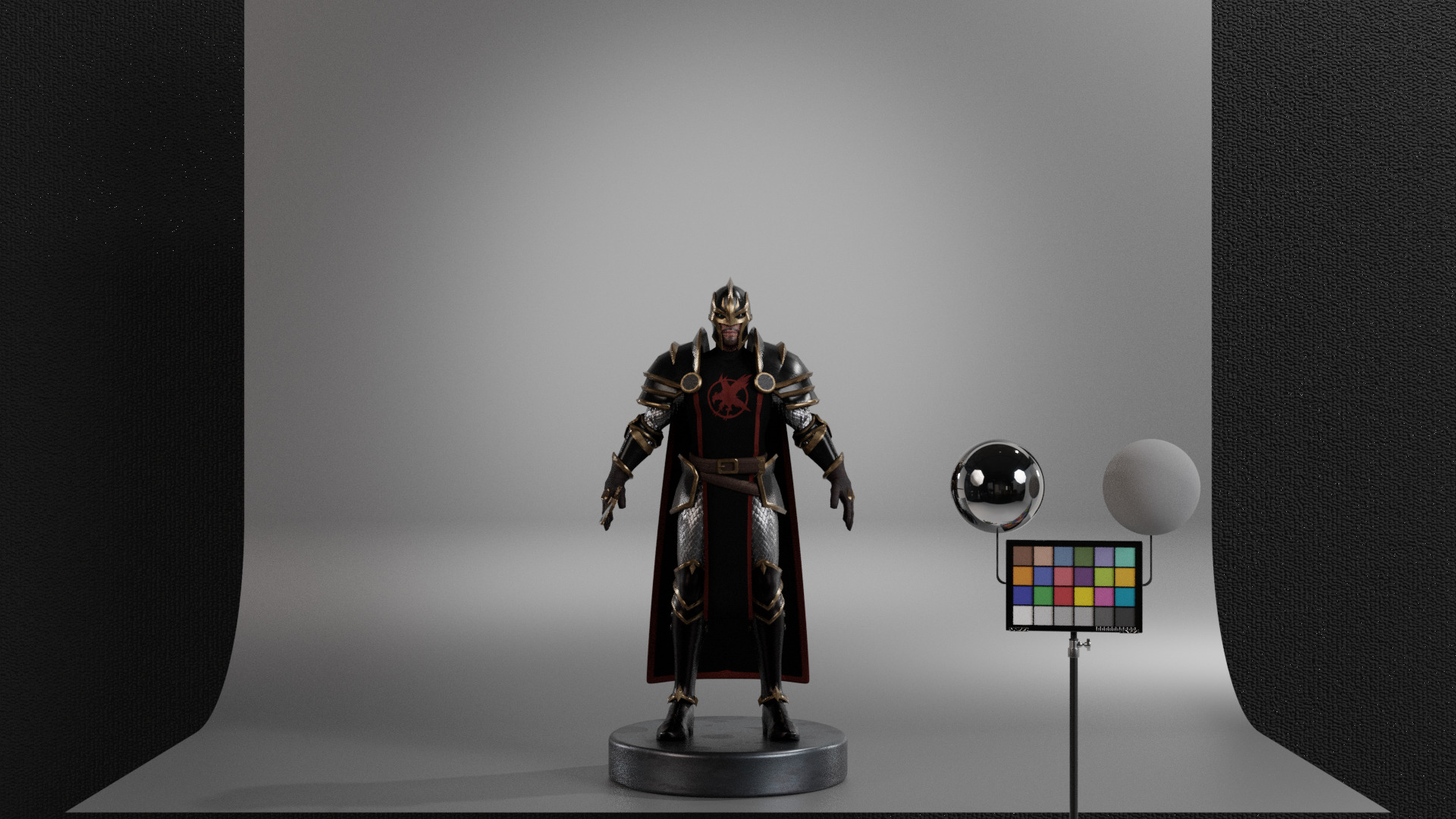 Black Knight Low-poly 3D model_1