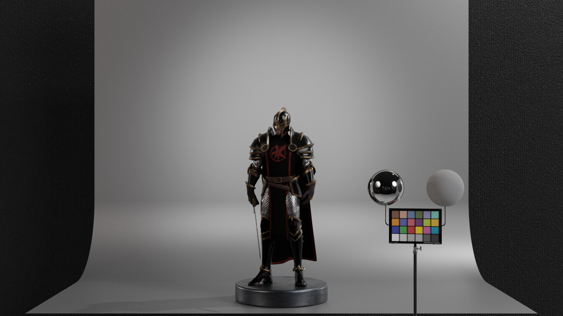 Black Knight Low-poly 3D model_16