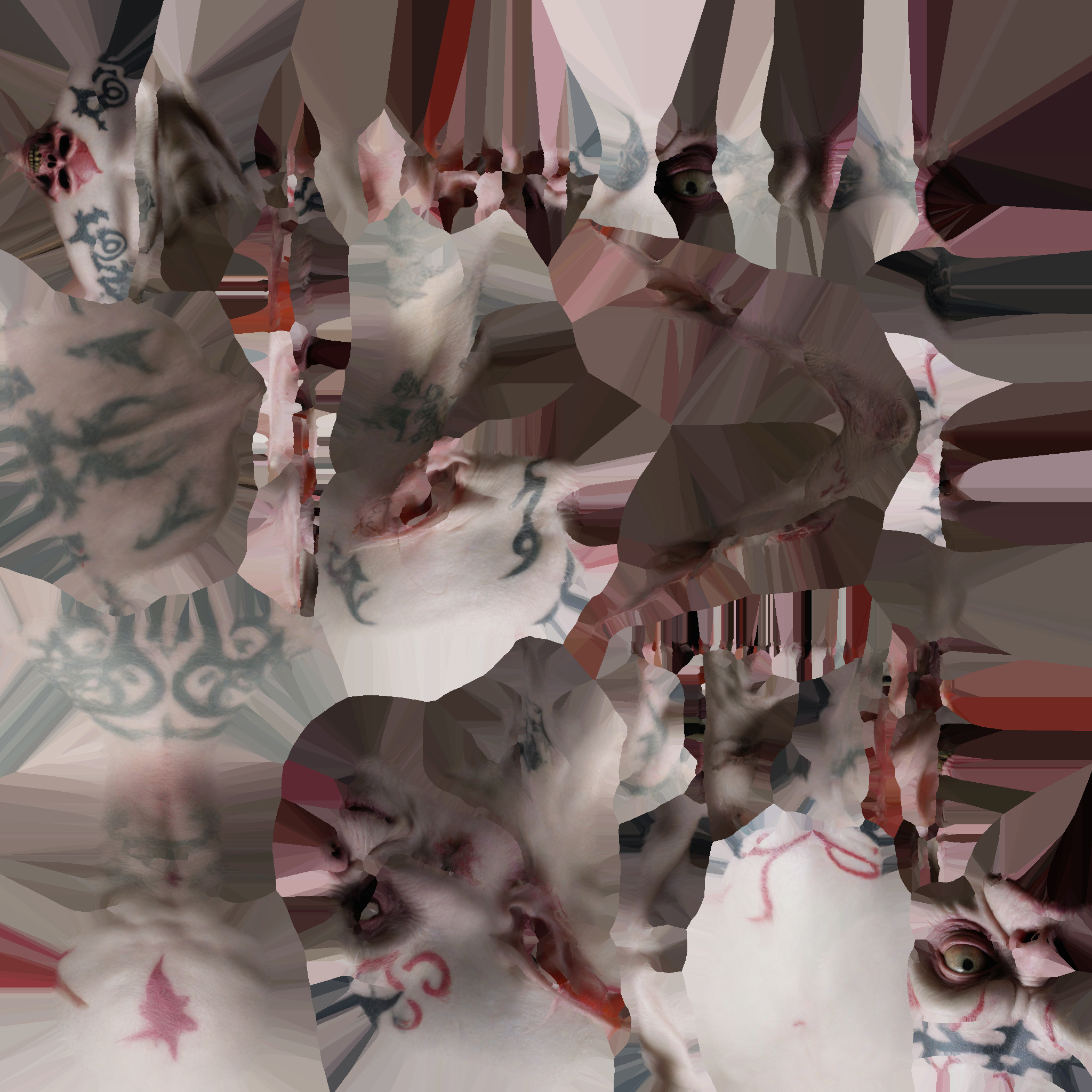 alien head Low-poly 3D model_9