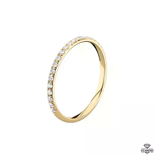 Women Wedding Ring Half Gem 10US