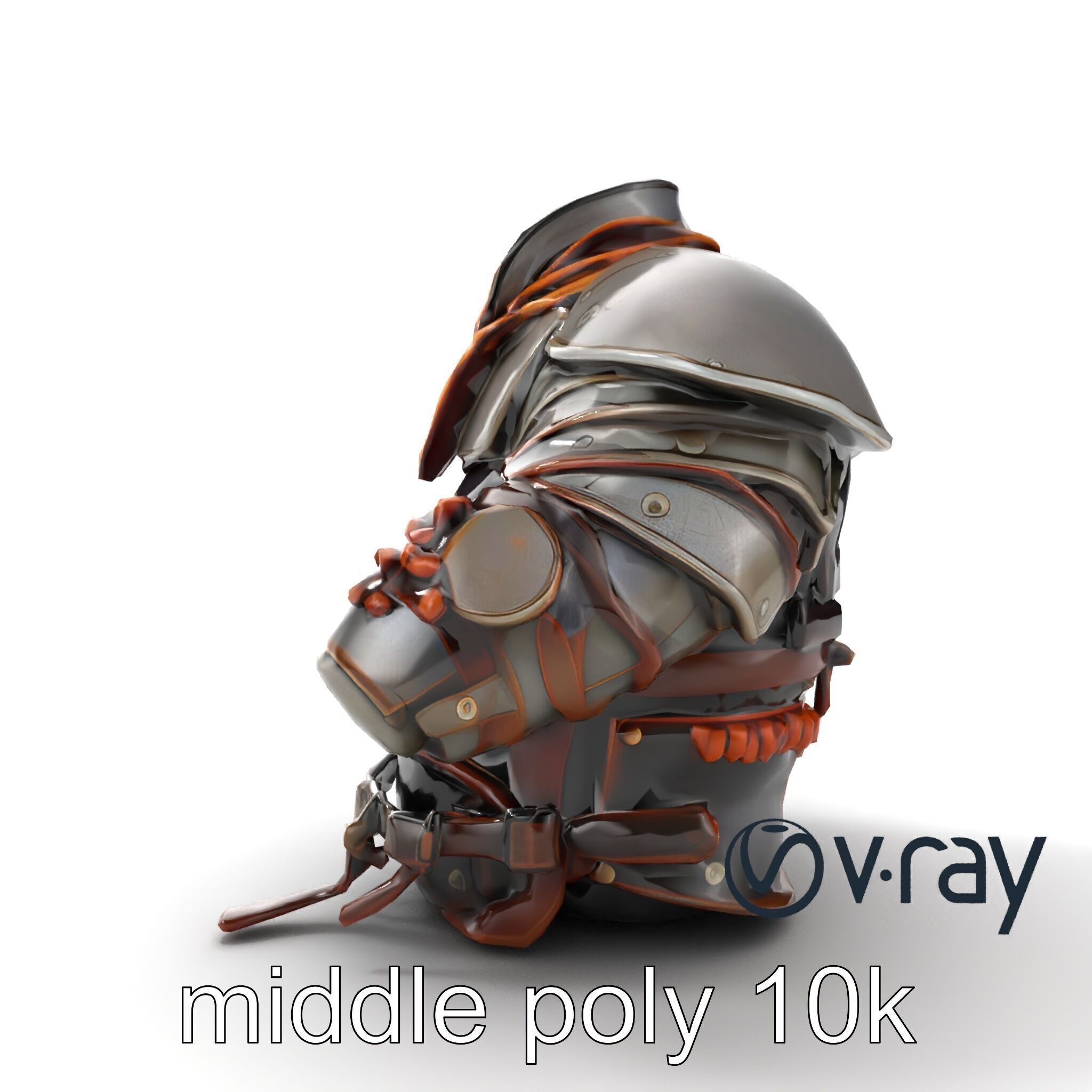 Nomadic Knight Armor Realistic model pack Low-poly 3D model_19