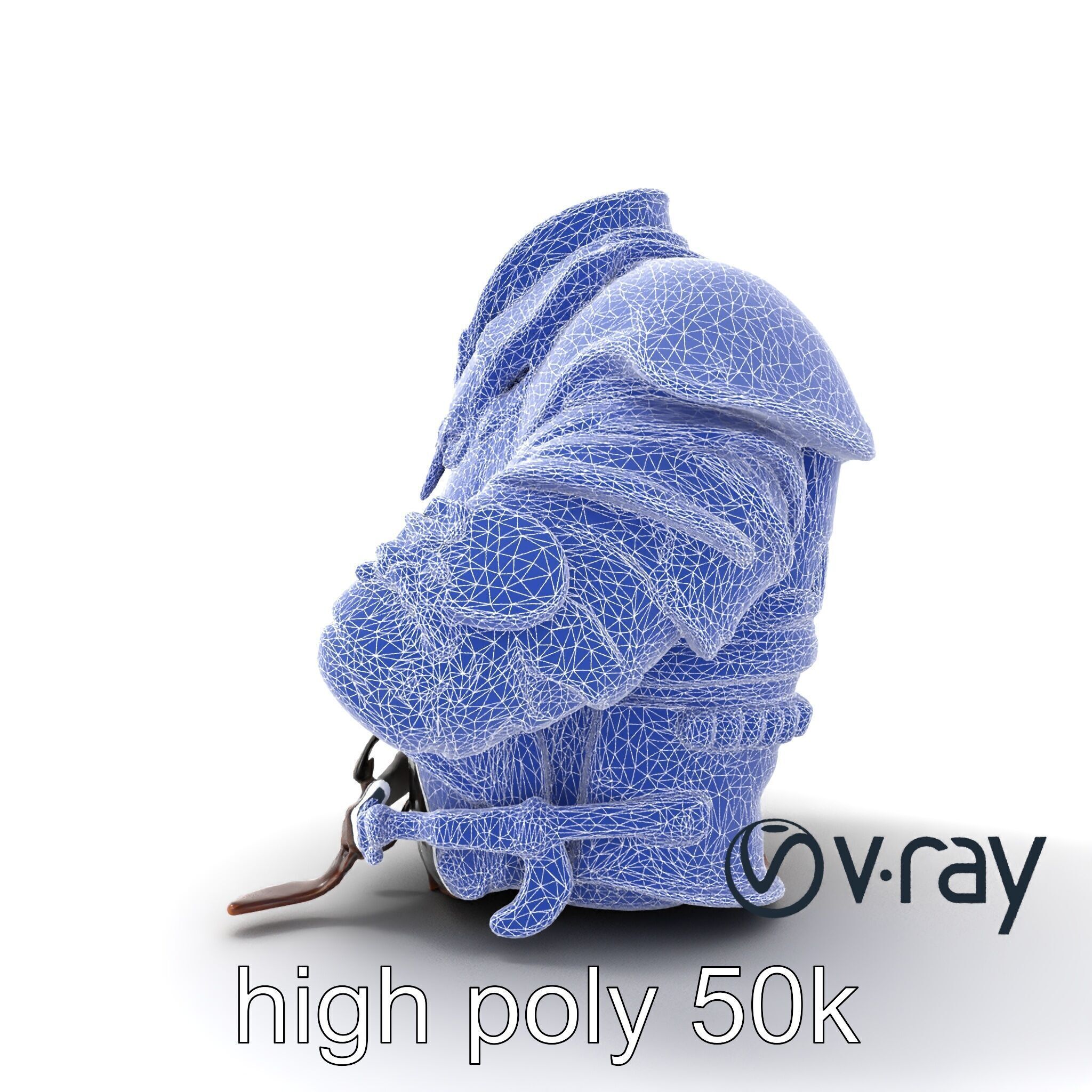 Nomadic Knight Armor Realistic model pack Low-poly 3D model_29