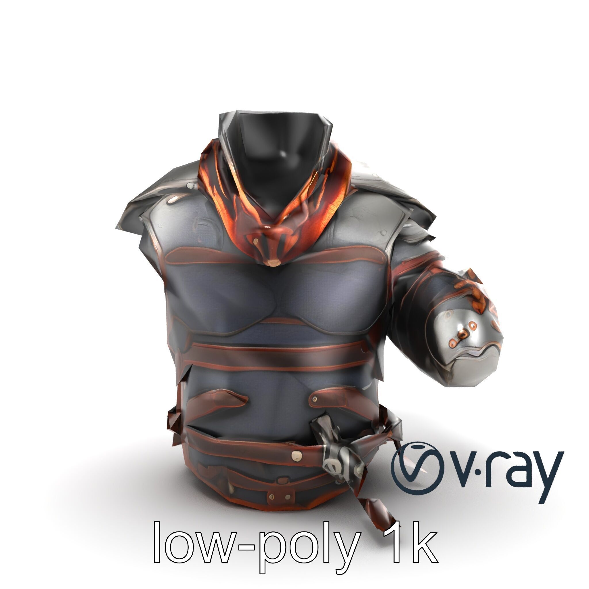 Nomadic Knight Armor Realistic model pack Low-poly 3D model_28