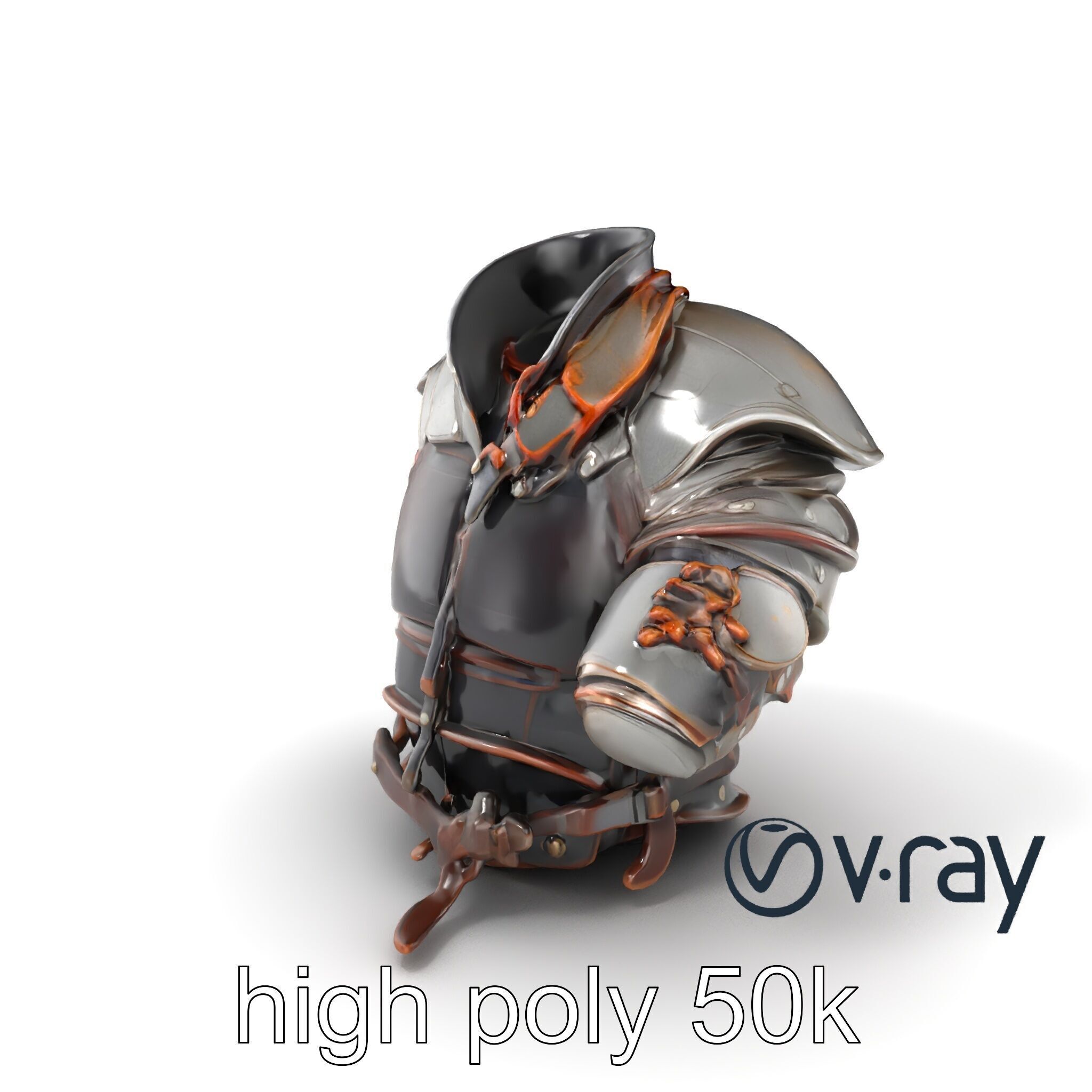 Nomadic Knight Armor Realistic model pack Low-poly 3D model_5