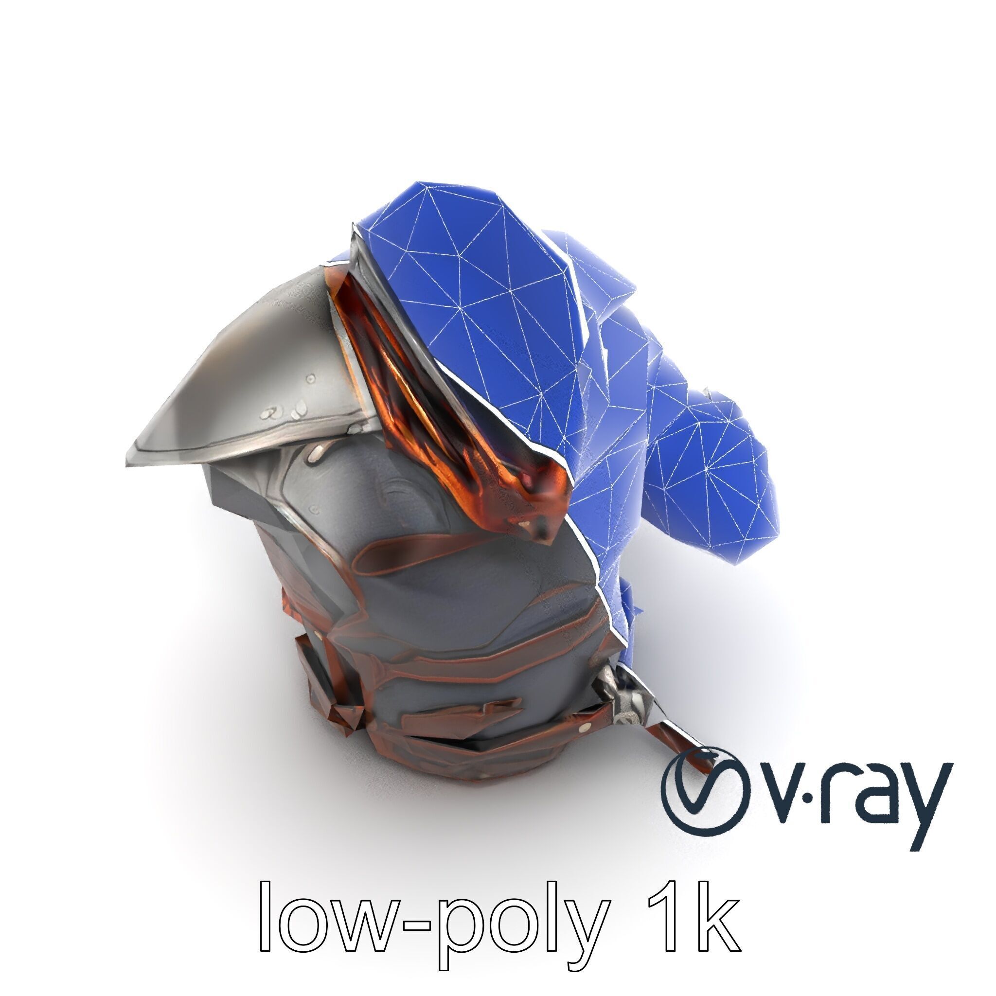 Nomadic Knight Armor Realistic model pack Low-poly 3D model_22