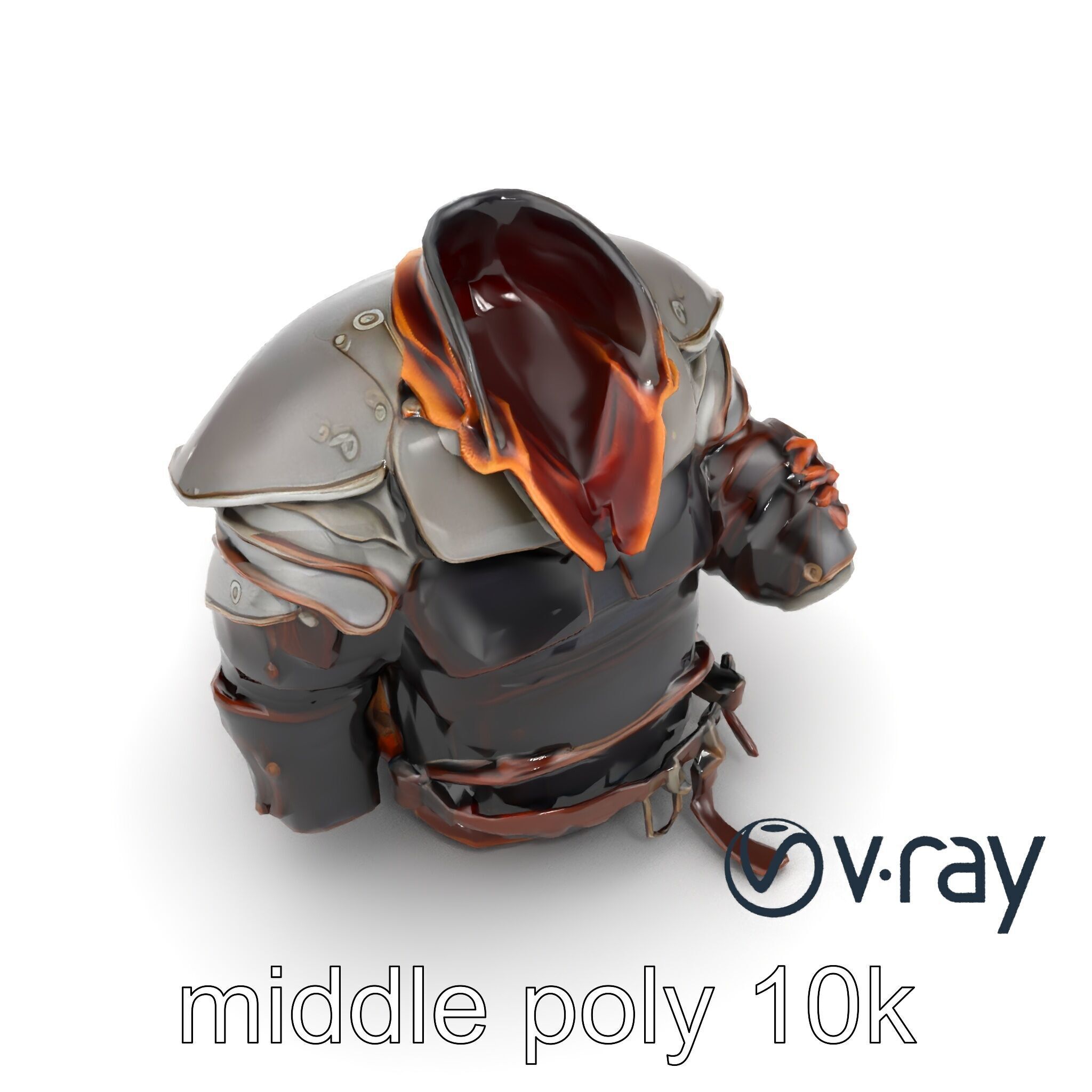 Nomadic Knight Armor Realistic model pack Low-poly 3D model_9