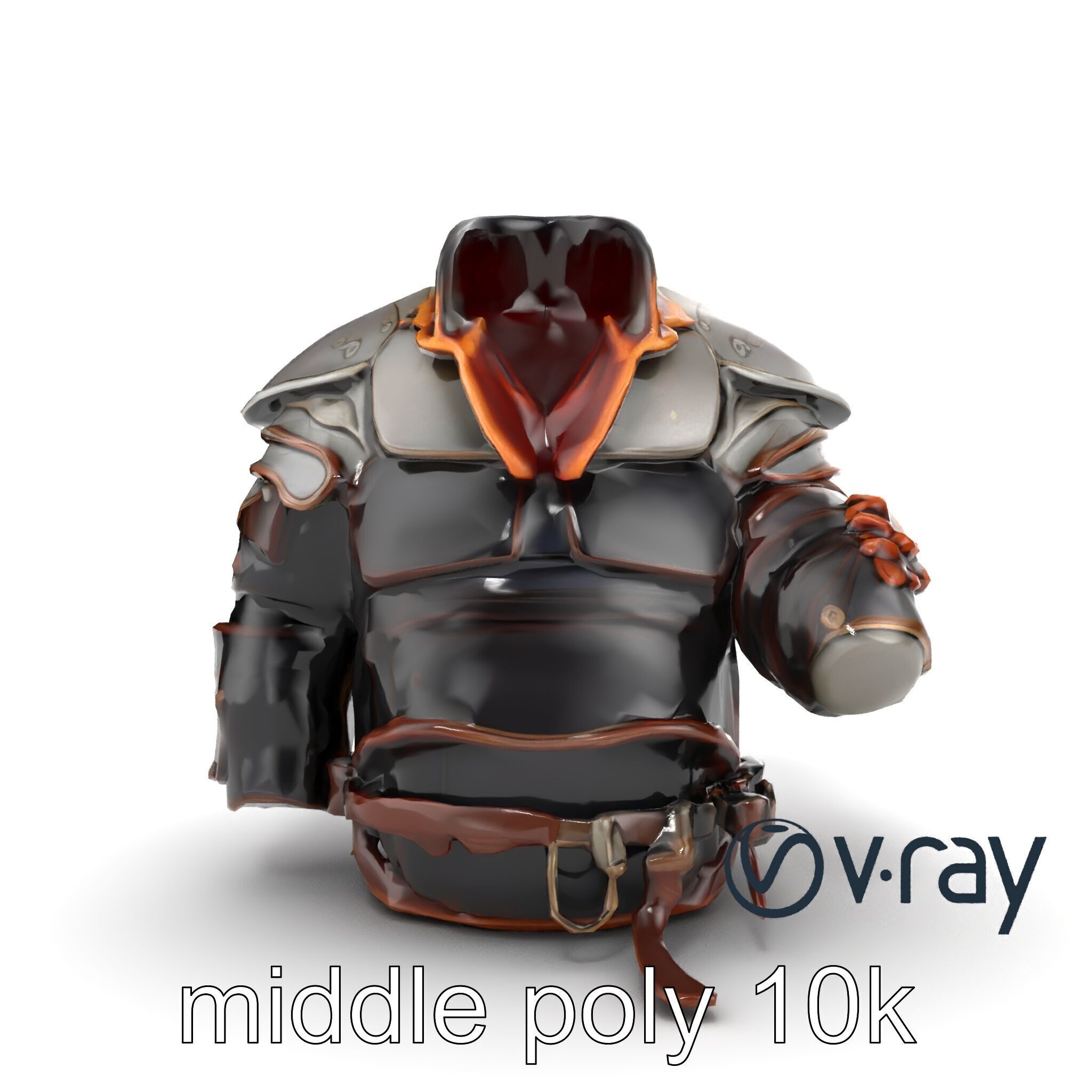 Nomadic Knight Armor Realistic model pack Low-poly 3D model_14
