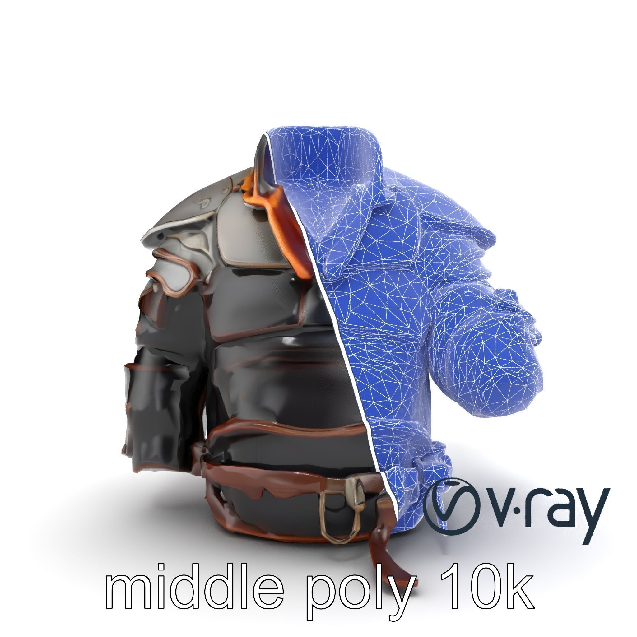 Nomadic Knight Armor Realistic model pack Low-poly 3D model_31