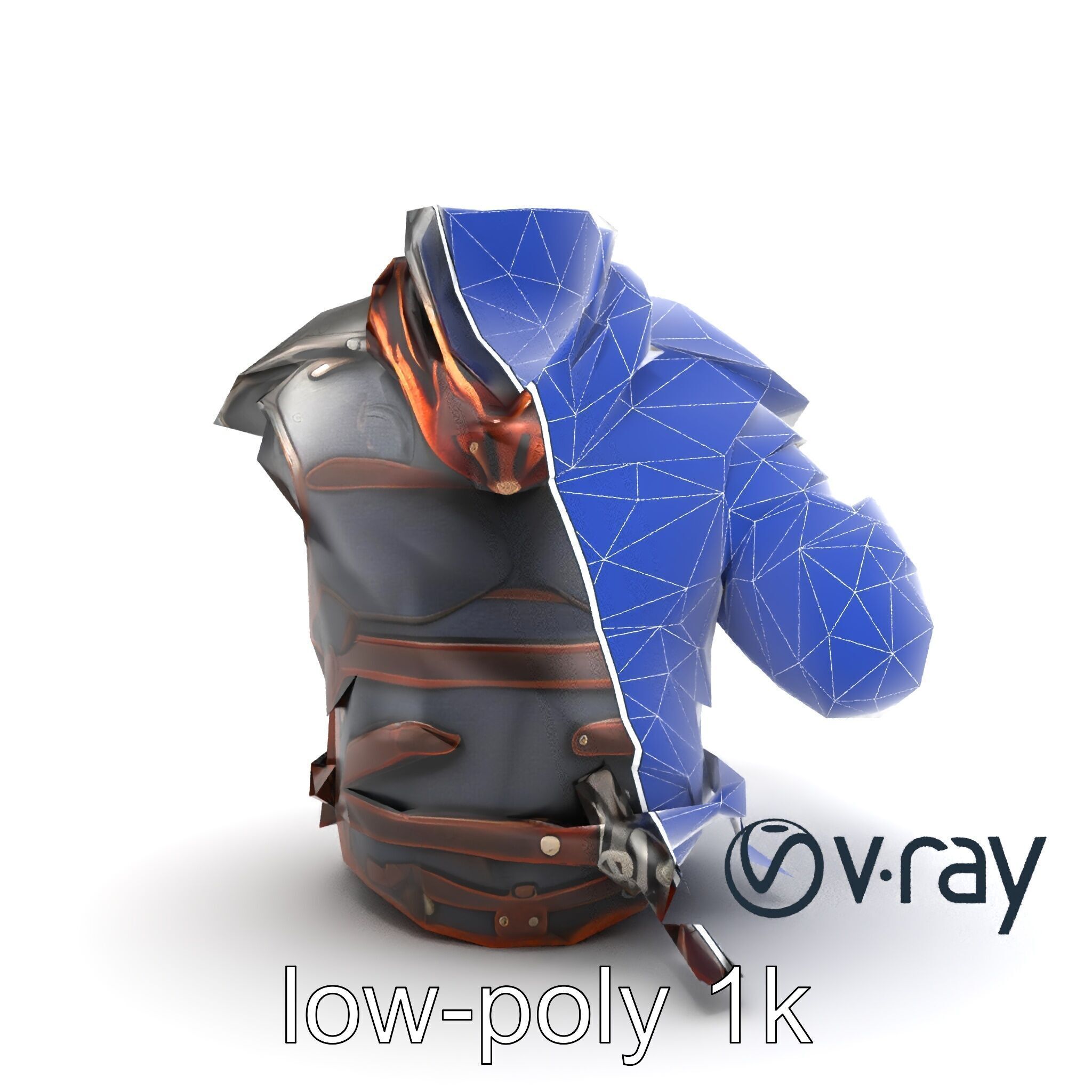 Nomadic Knight Armor Realistic model pack Low-poly 3D model_17