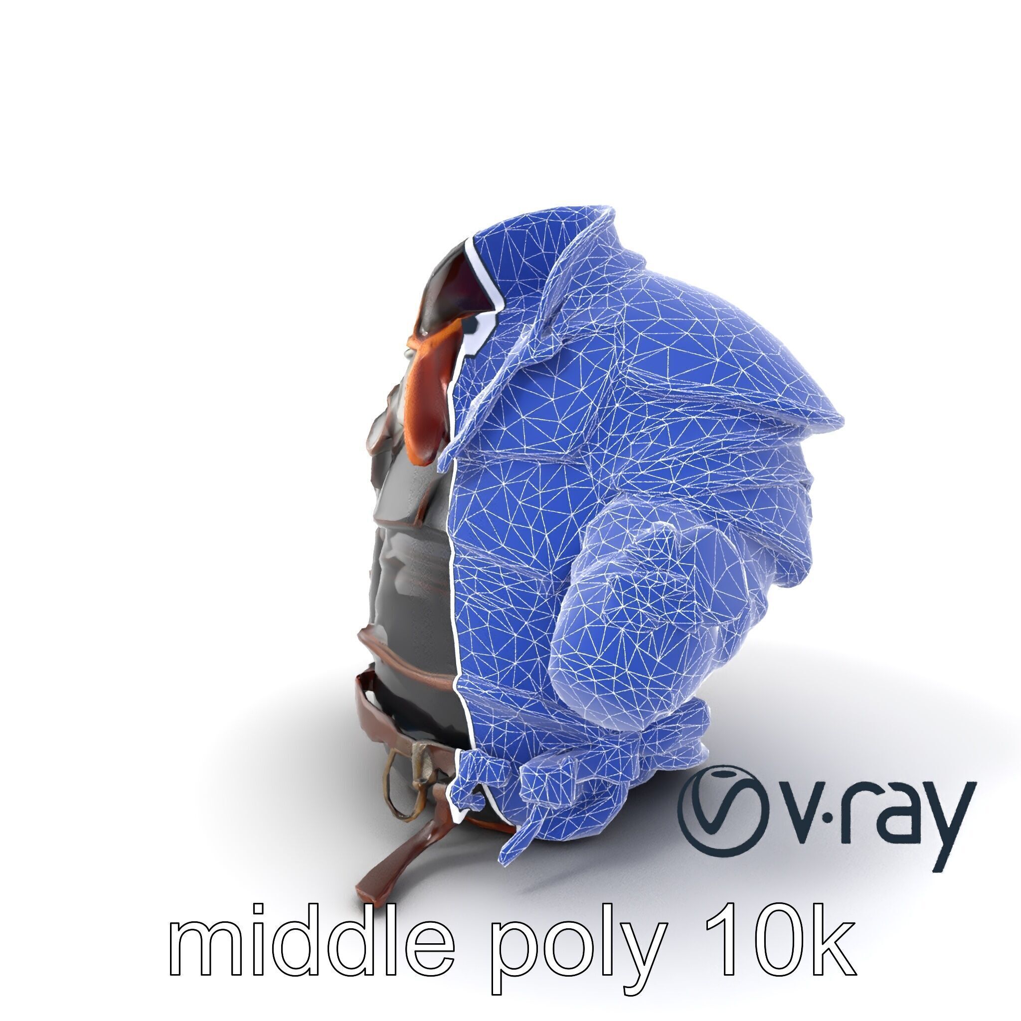 Nomadic Knight Armor Realistic model pack Low-poly 3D model_30