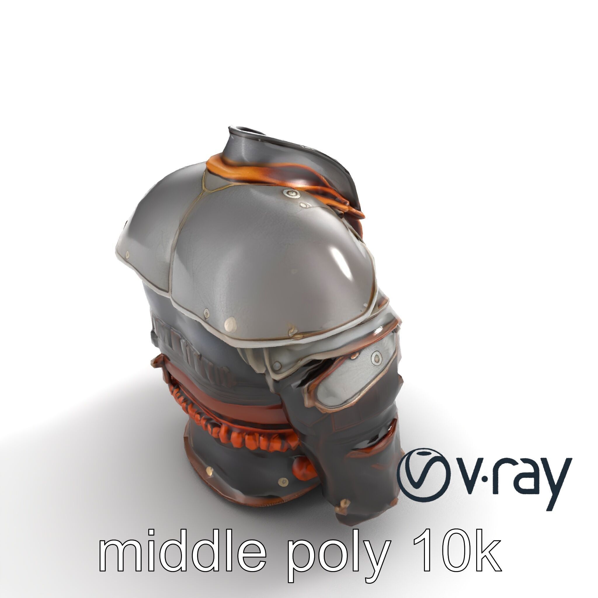 Nomadic Knight Armor Realistic model pack Low-poly 3D model_6