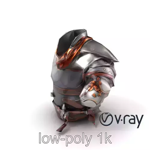 Nomadic Knight Armor Realistic model pack Low-poly 3D model