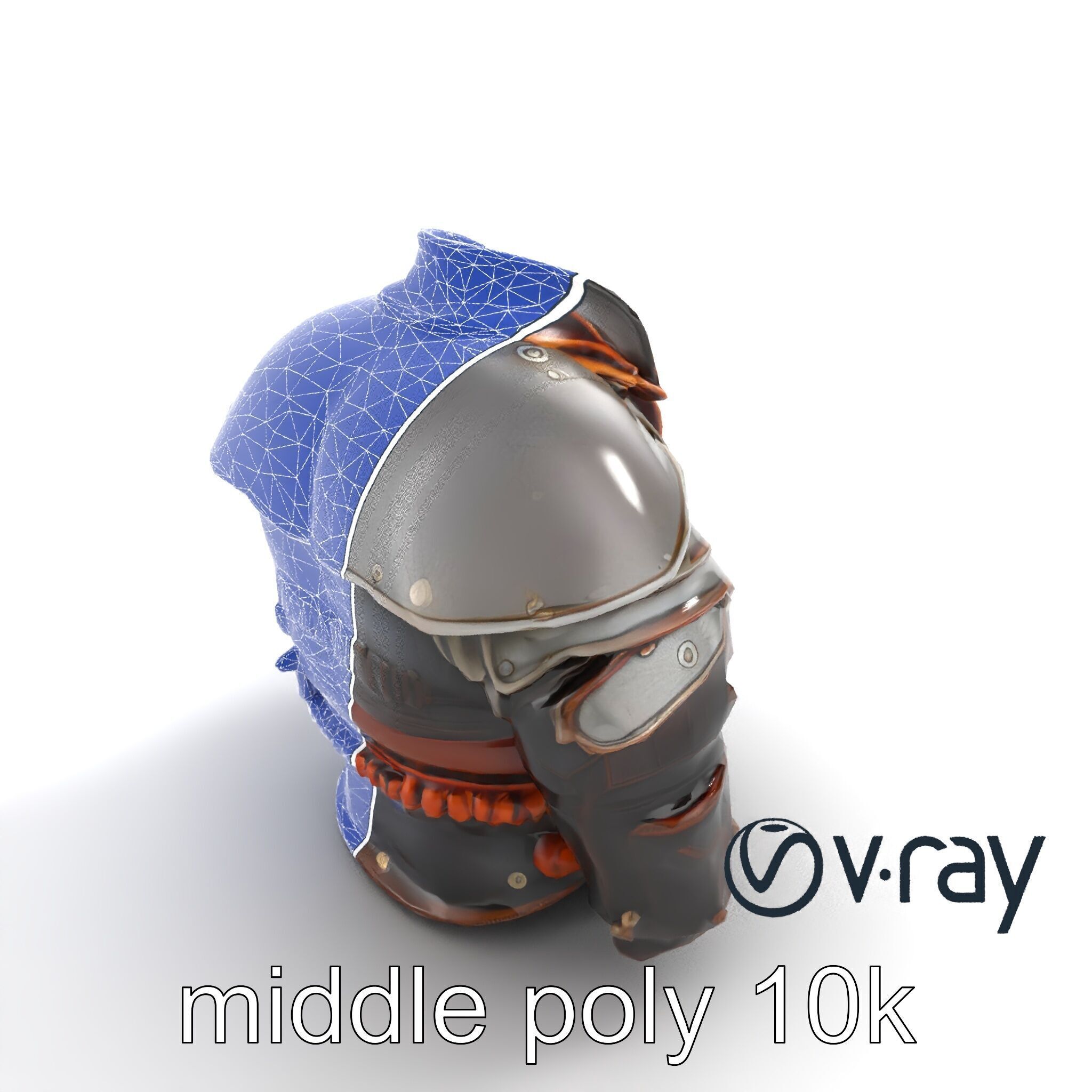 Nomadic Knight Armor Realistic model pack Low-poly 3D model_23