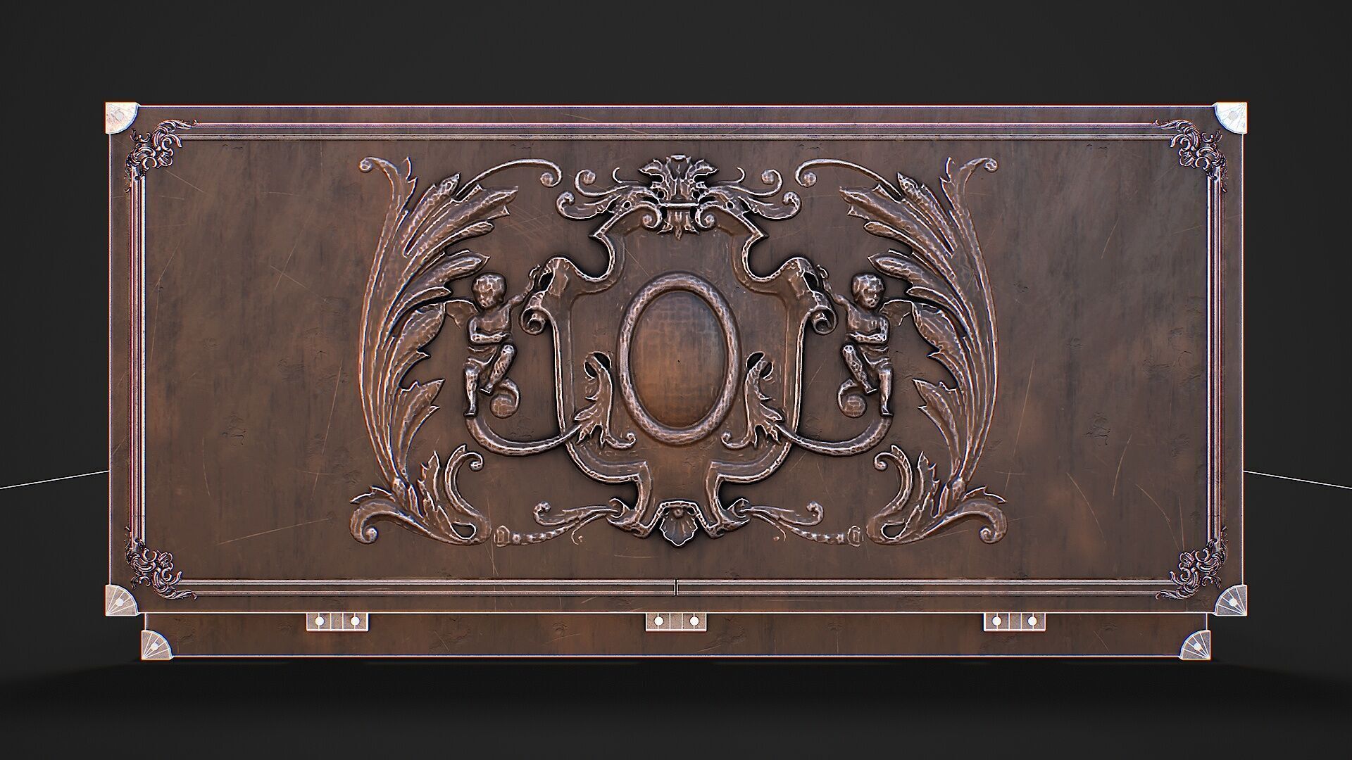 Flintlock Gun Case Low-poly 3D model_12