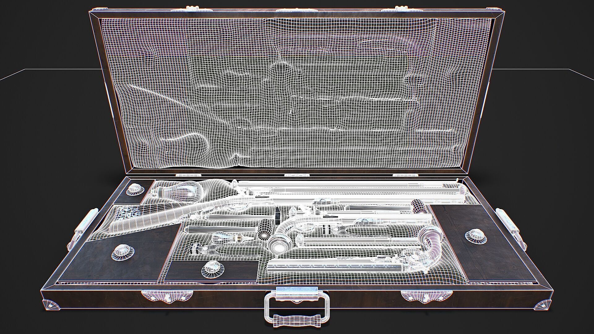 Flintlock Gun Case Low-poly 3D model_4