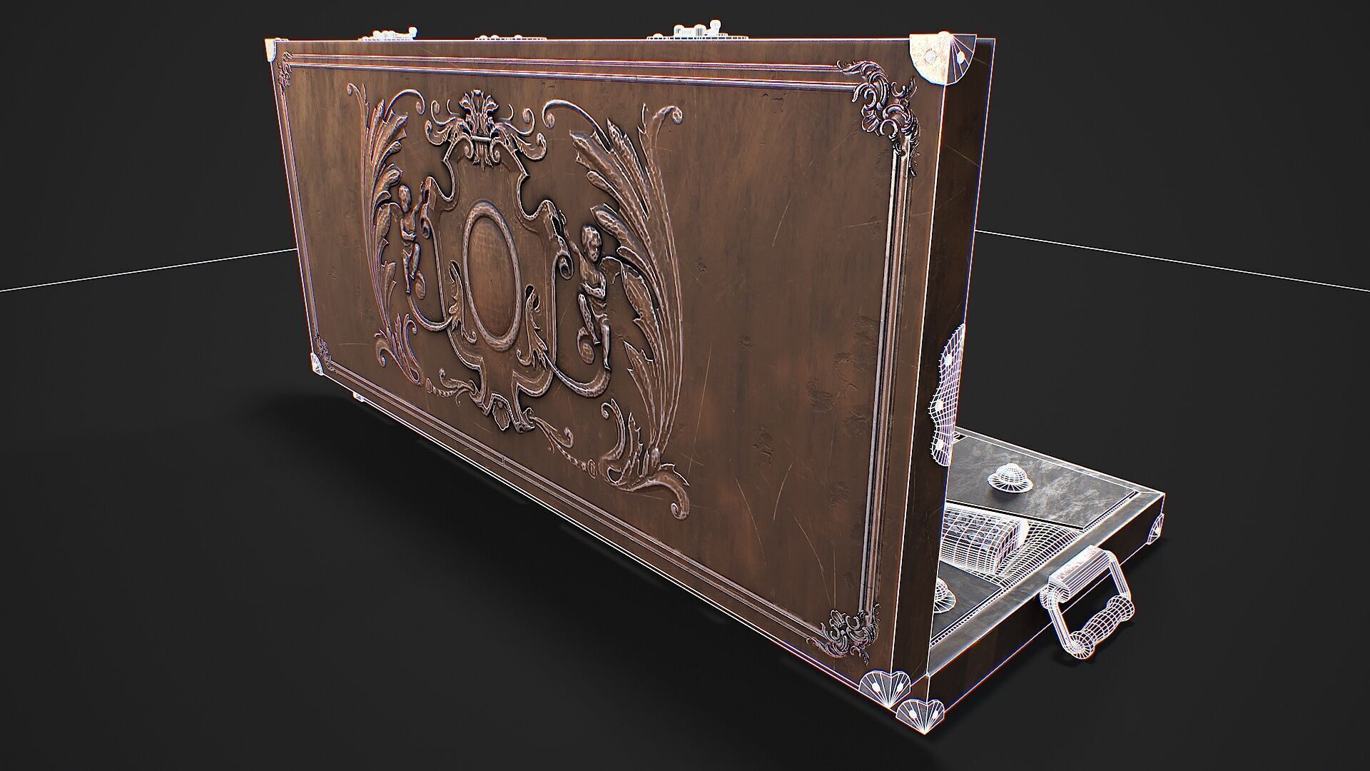 Flintlock Gun Case Low-poly 3D model_22