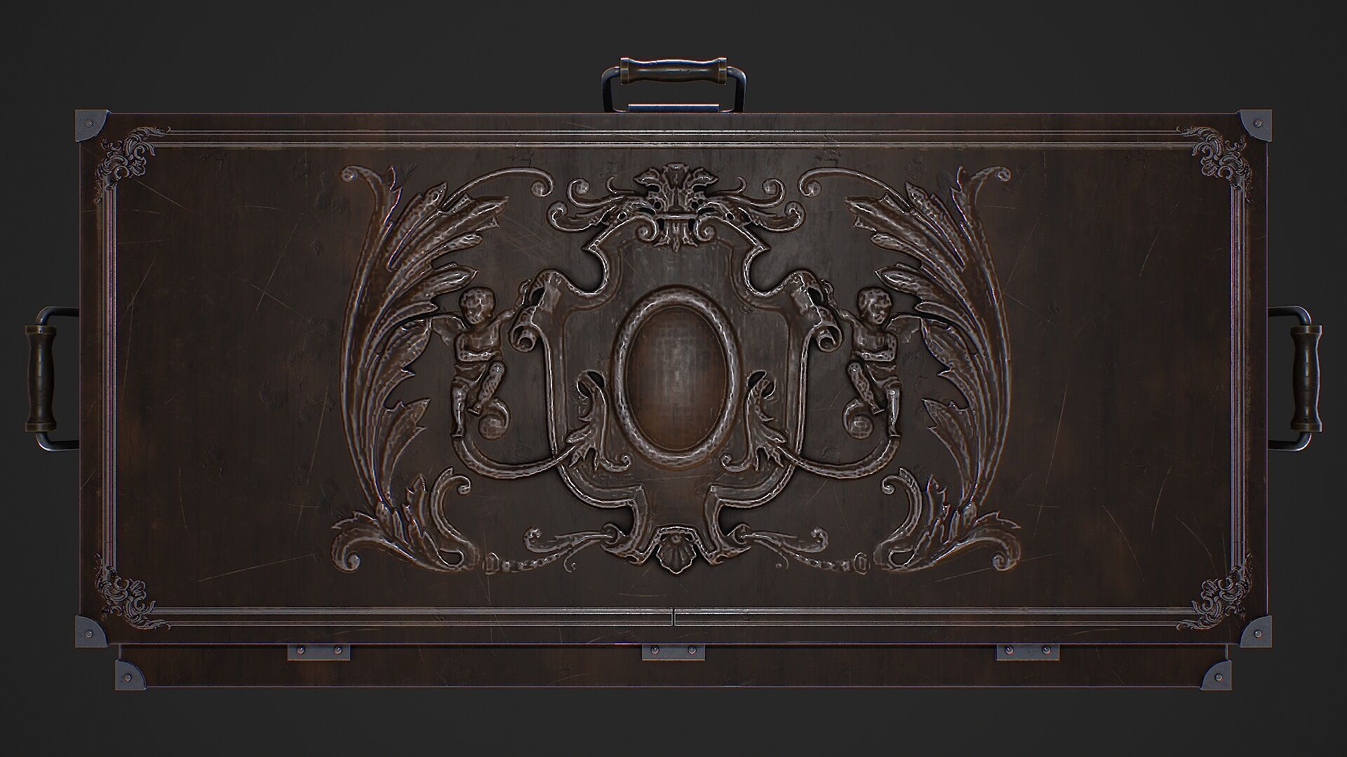 Flintlock Gun Case Low-poly 3D model_19