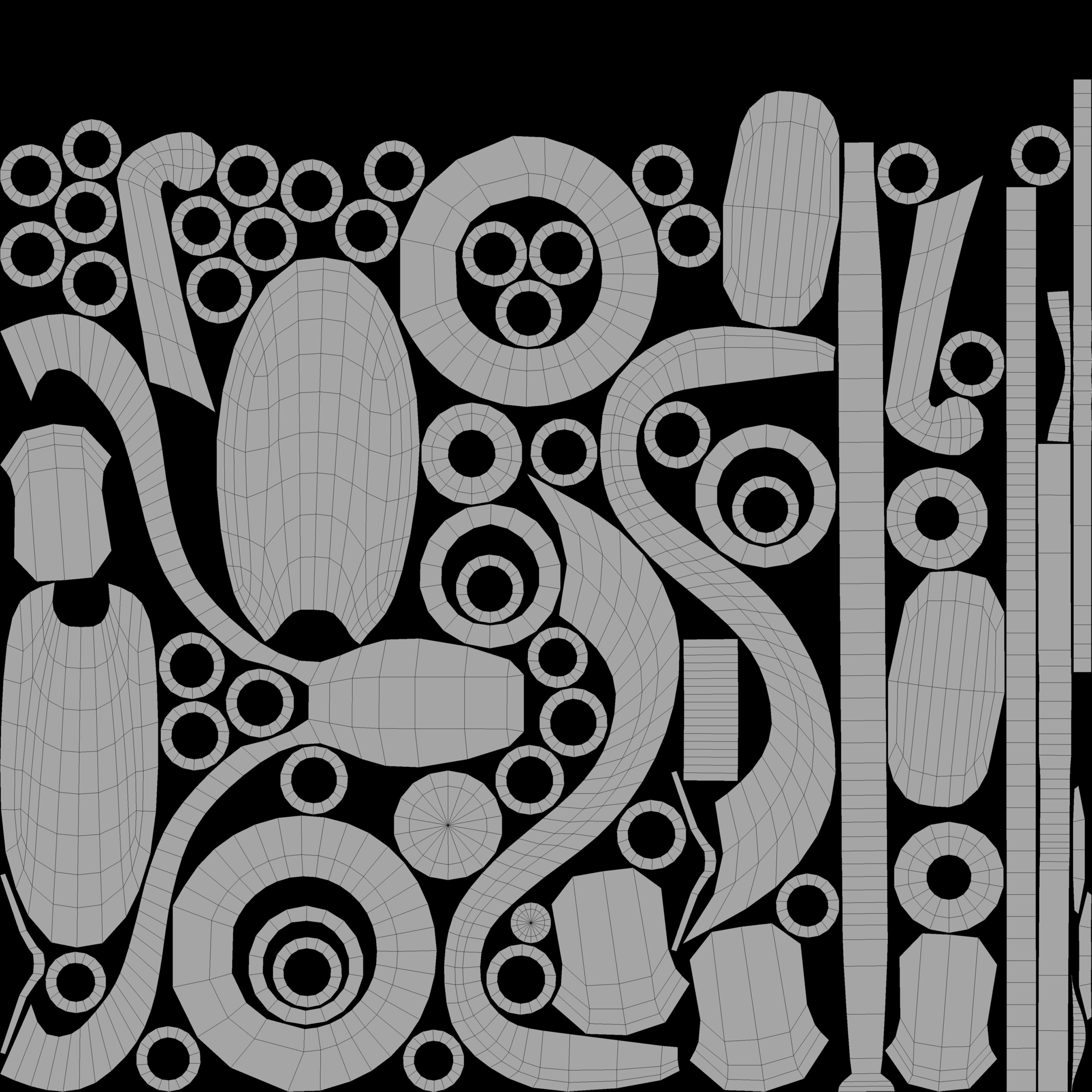 Flintlock Gun Case Low-poly 3D model_24