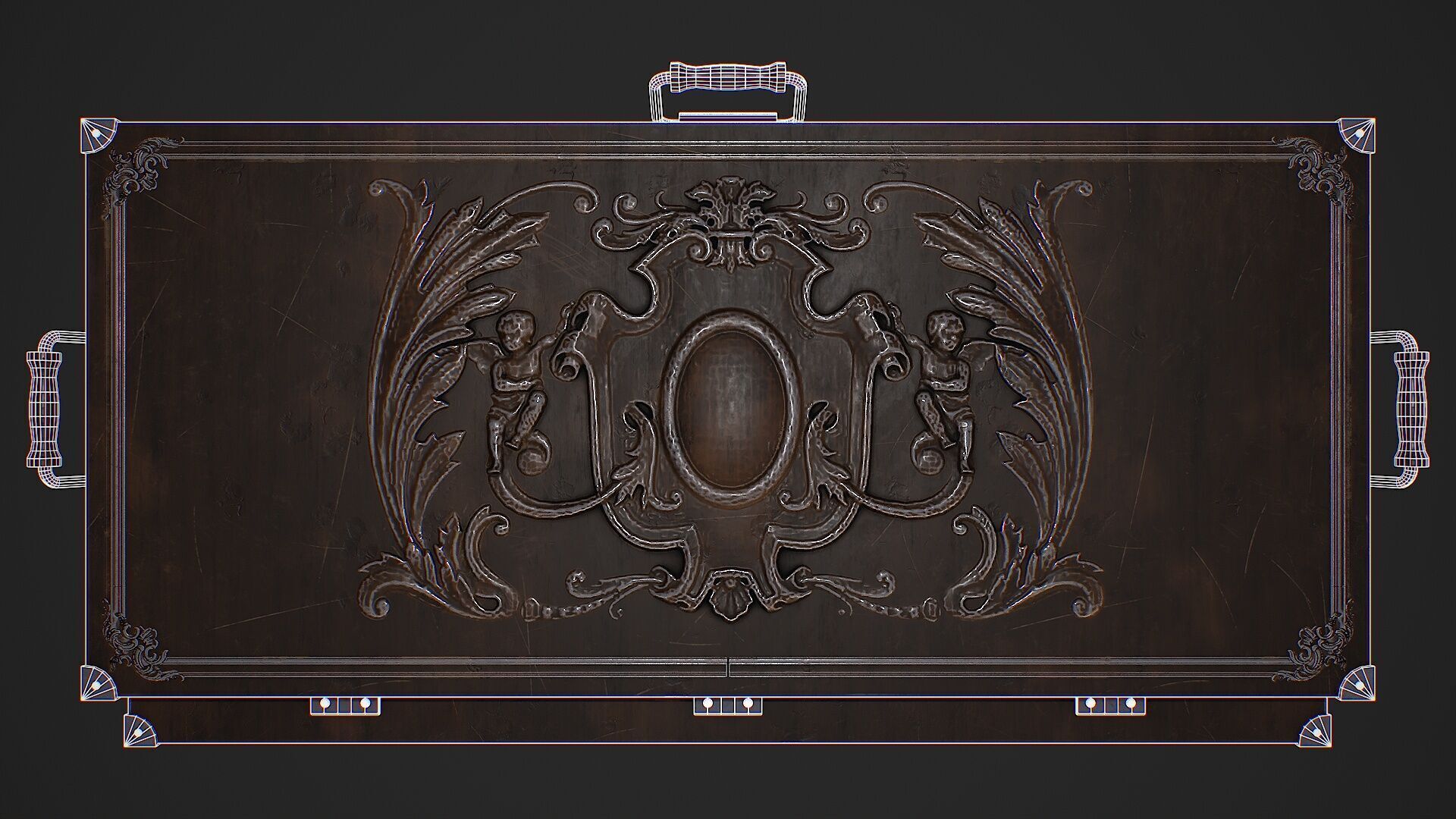 Flintlock Gun Case Low-poly 3D model_20