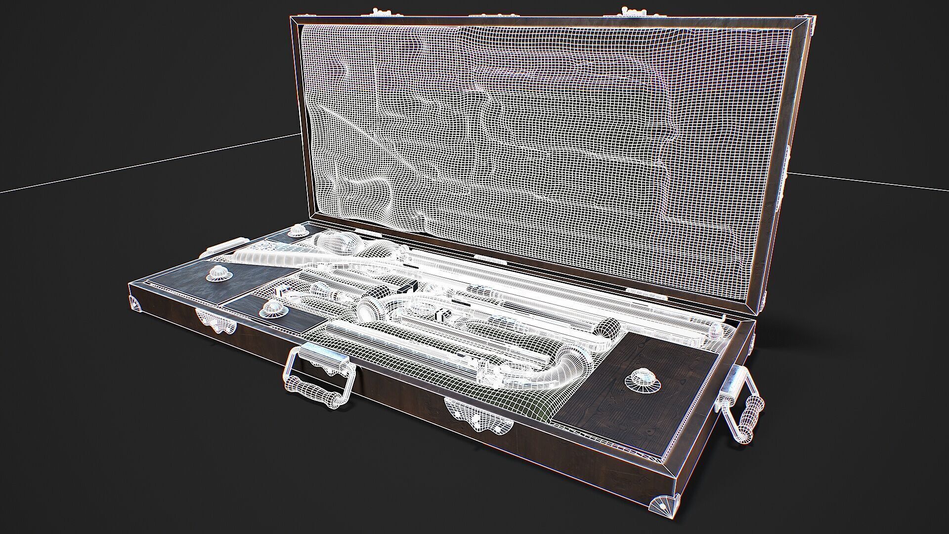 Flintlock Gun Case Low-poly 3D model_14
