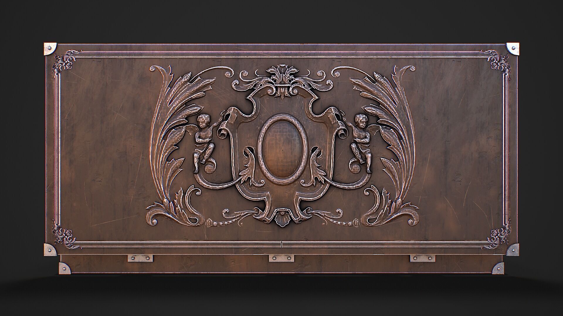 Flintlock Gun Case Low-poly 3D model_11