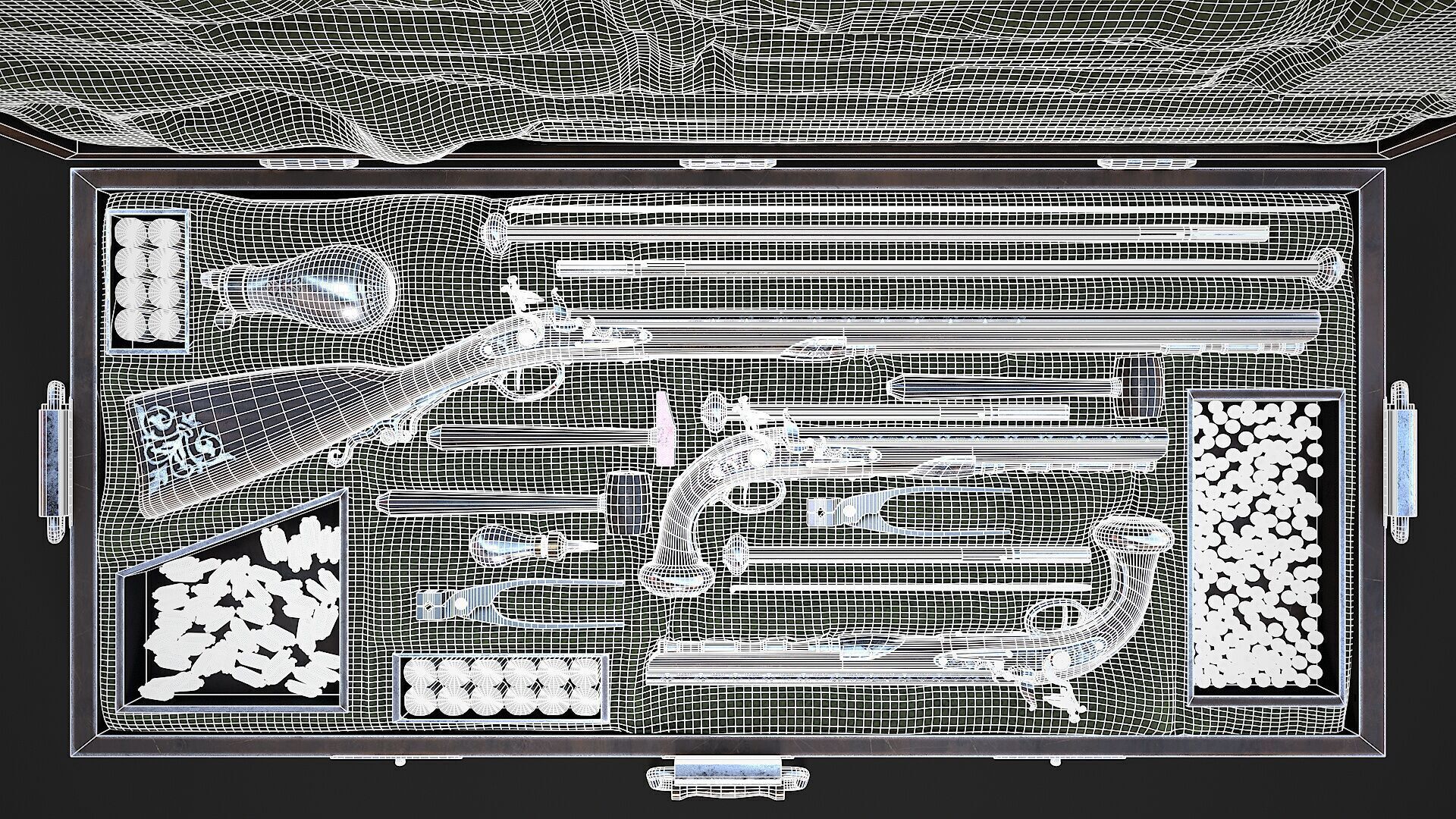 Flintlock Gun Case Low-poly 3D model_7