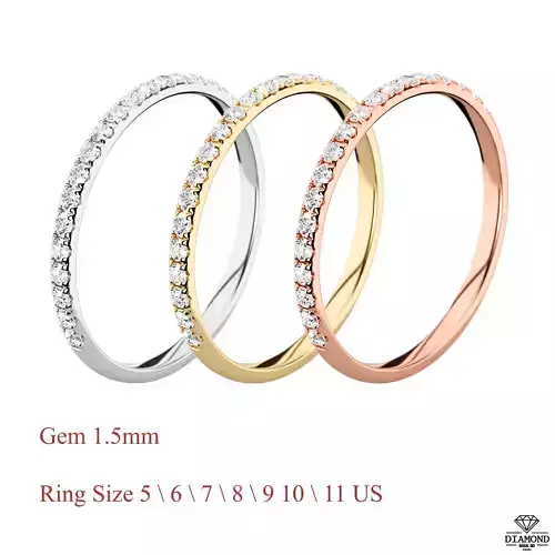 Pack Women Wedding Ring Half 