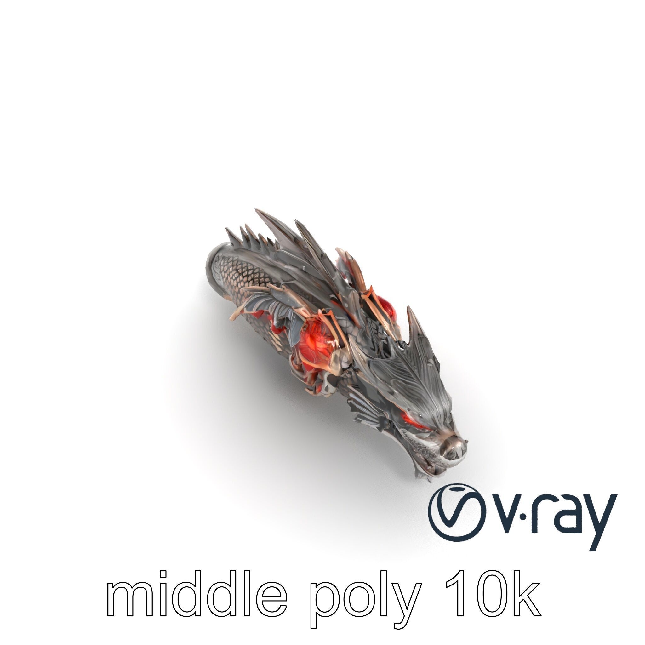 Fantasy Dragon Knight Armor model pack Low-poly 3D model_31