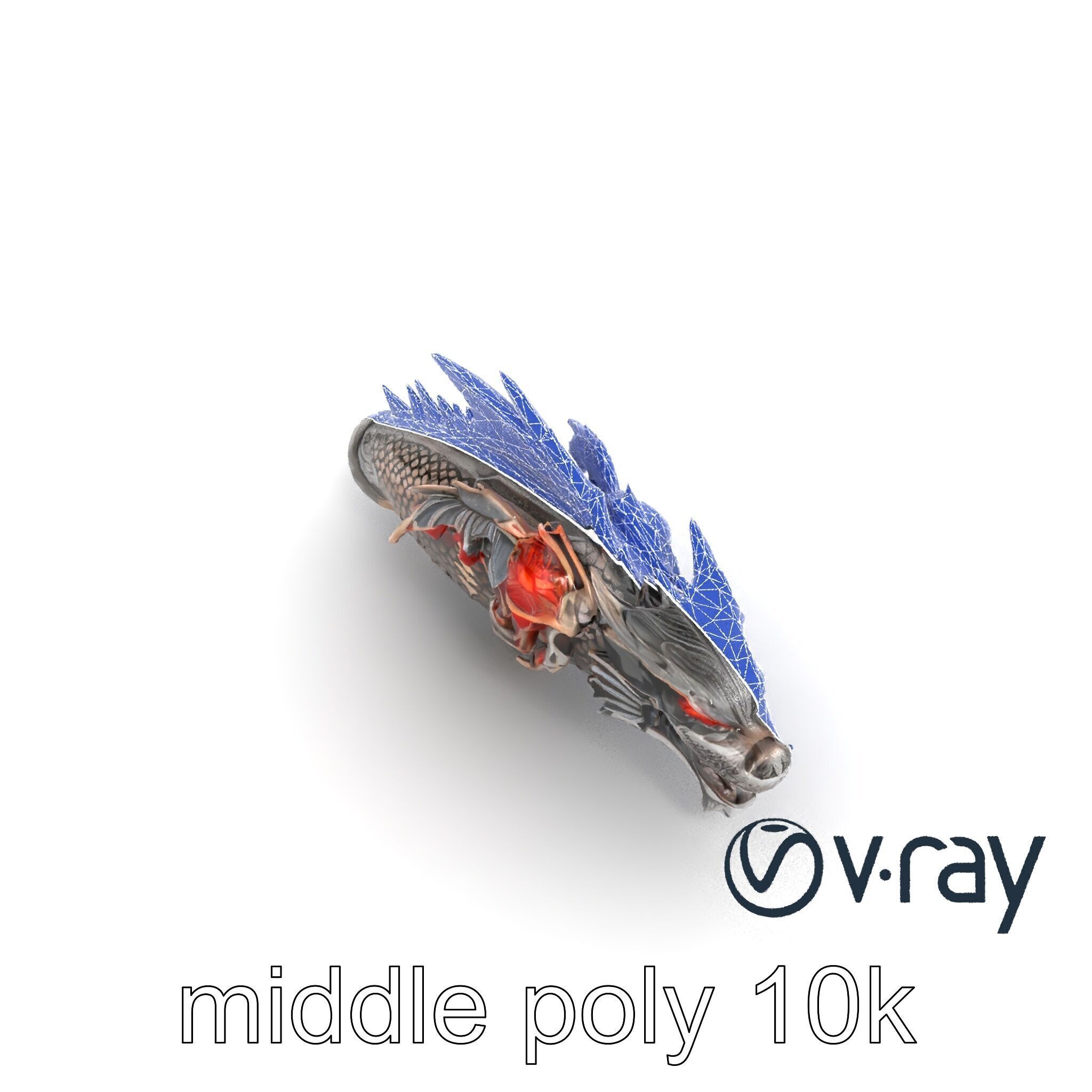 Fantasy Dragon Knight Armor model pack Low-poly 3D model_28