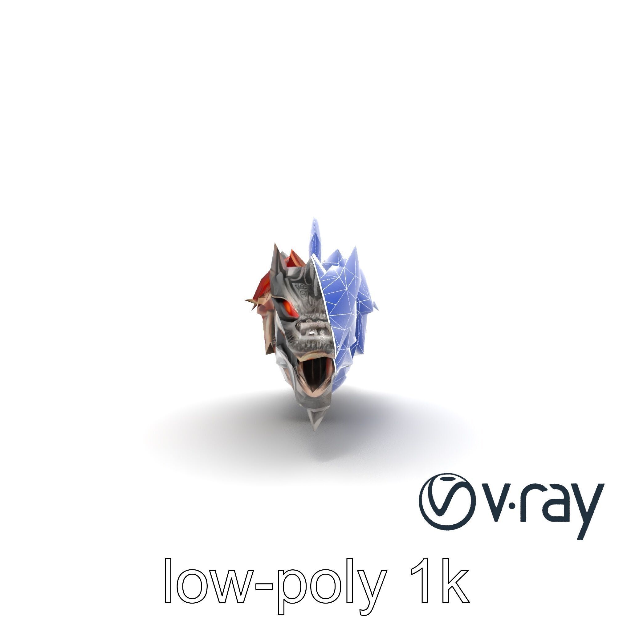 Fantasy Dragon Knight Armor model pack Low-poly 3D model_19