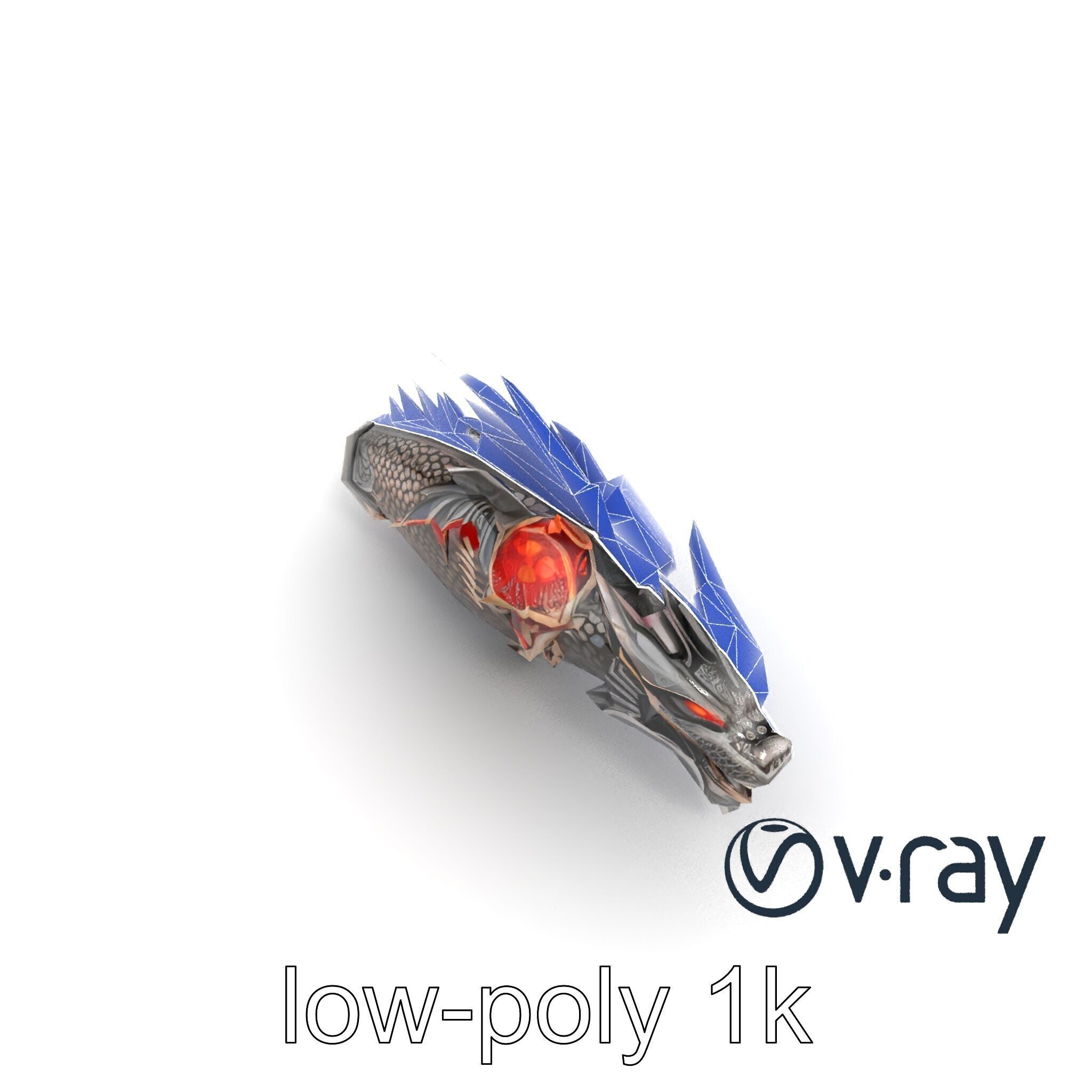 Fantasy Dragon Knight Armor model pack Low-poly 3D model_29