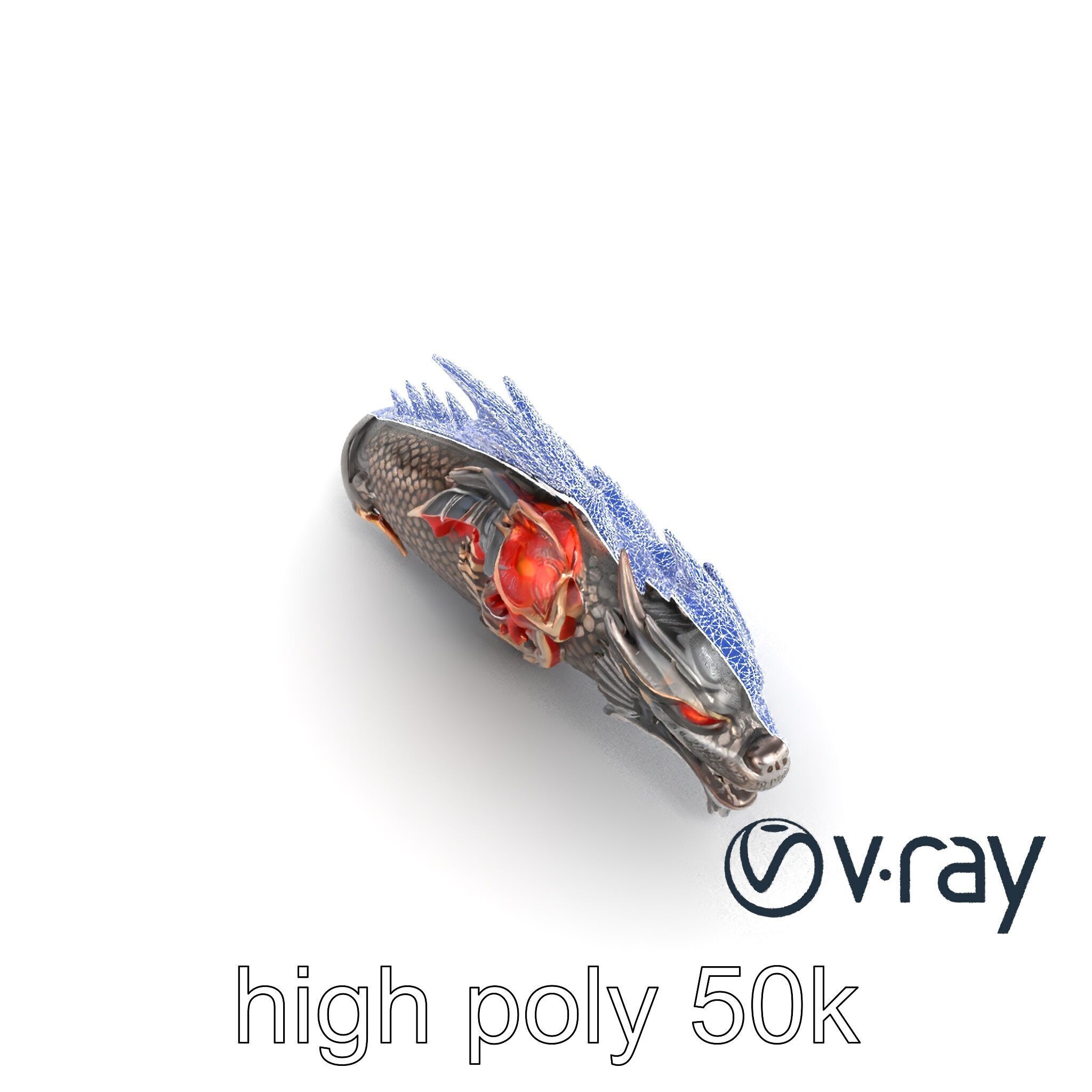 Fantasy Dragon Knight Armor model pack Low-poly 3D model_22