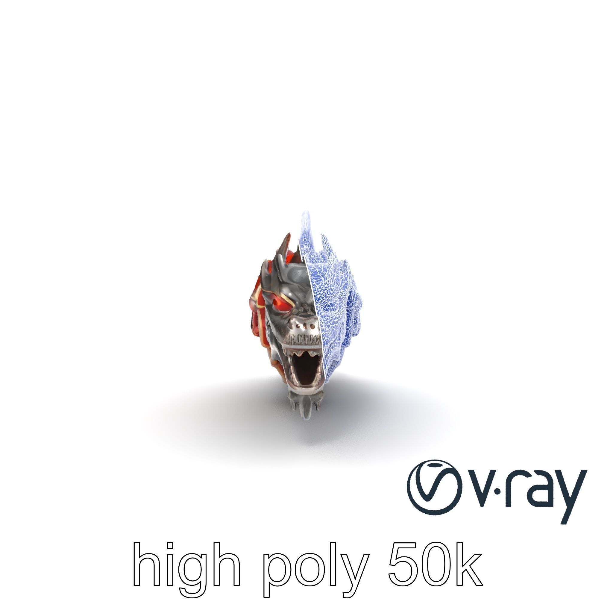 Fantasy Dragon Knight Armor model pack Low-poly 3D model_15