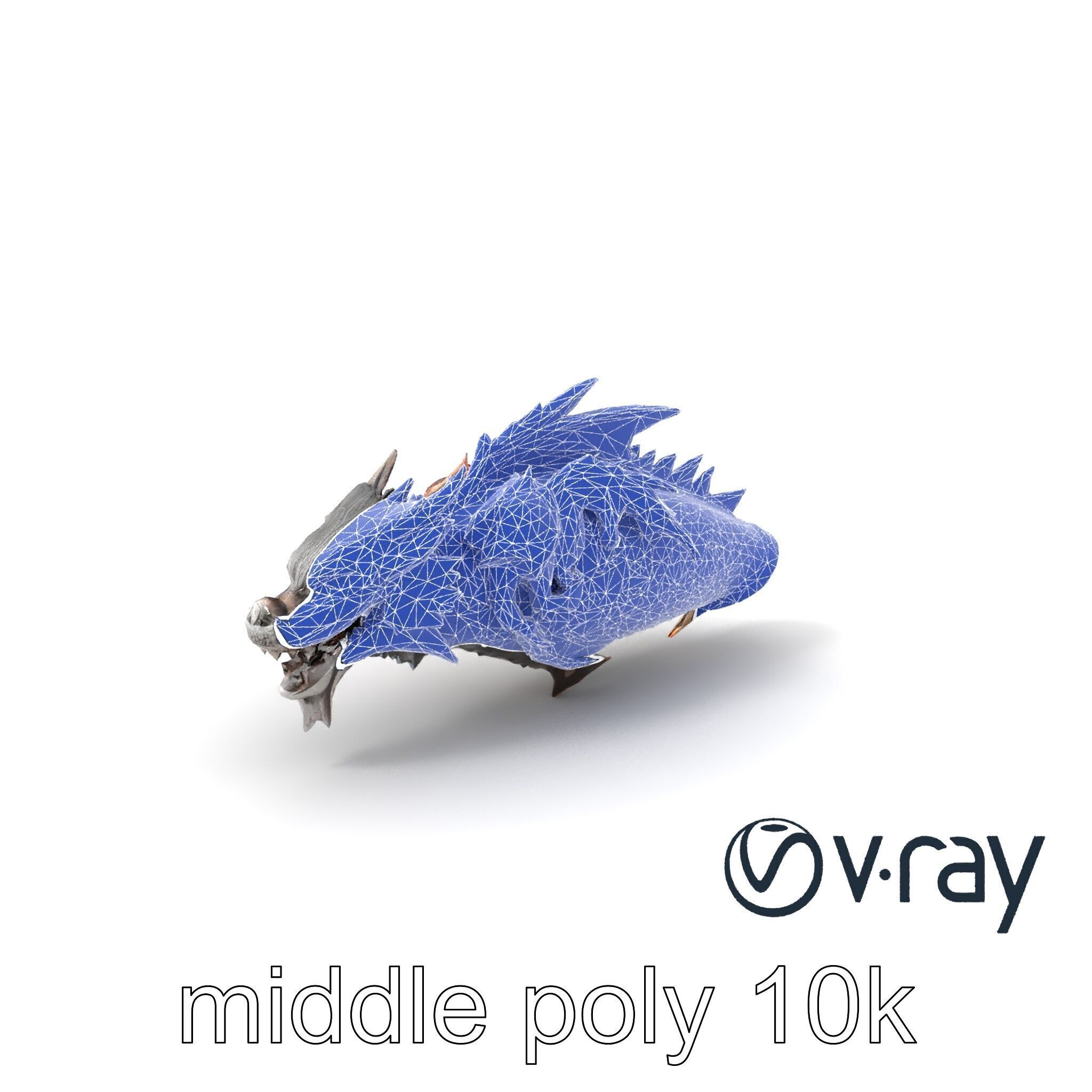 Fantasy Dragon Knight Armor model pack Low-poly 3D model_6