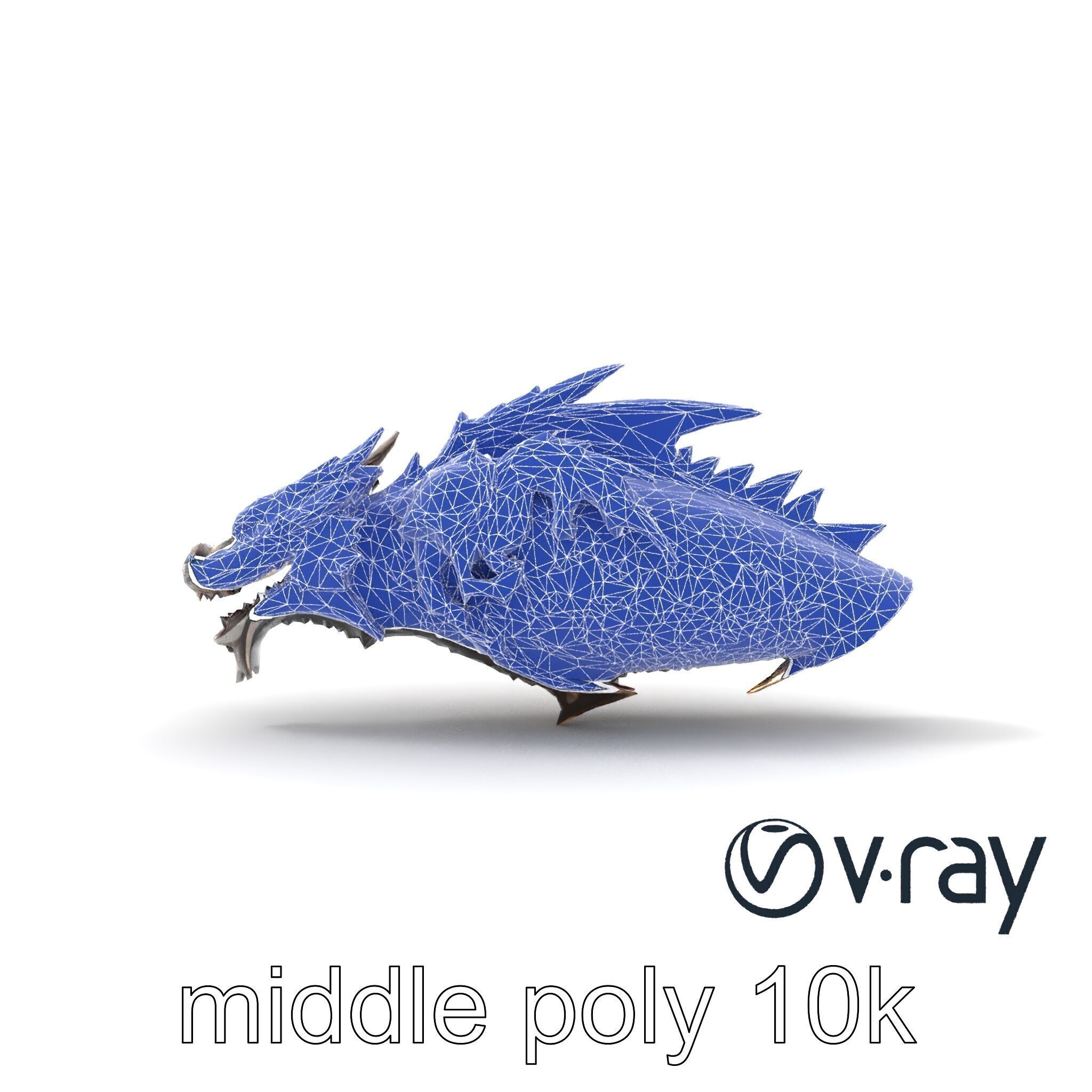 Fantasy Dragon Knight Armor model pack Low-poly 3D model_24