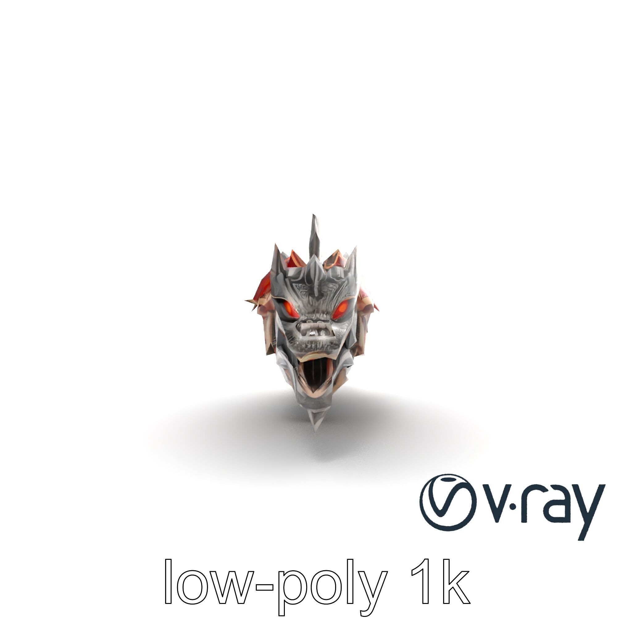 Fantasy Dragon Knight Armor model pack Low-poly 3D model_13