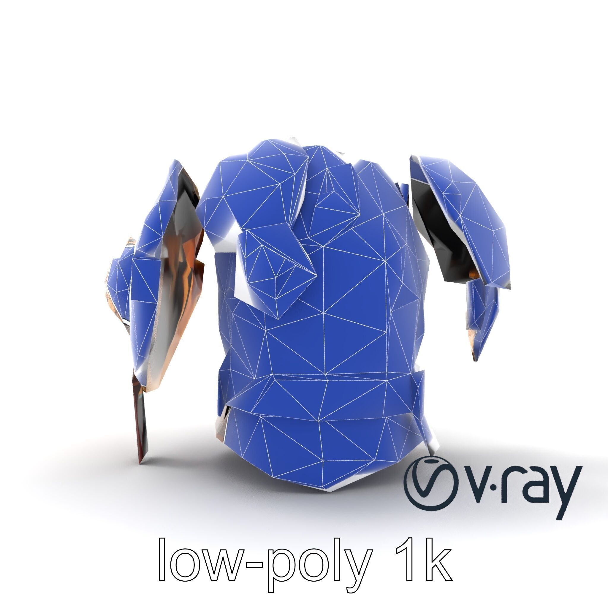 Steampunk Knight Armor Vintage Aesthetic Model Pack Low-poly 3D model_17