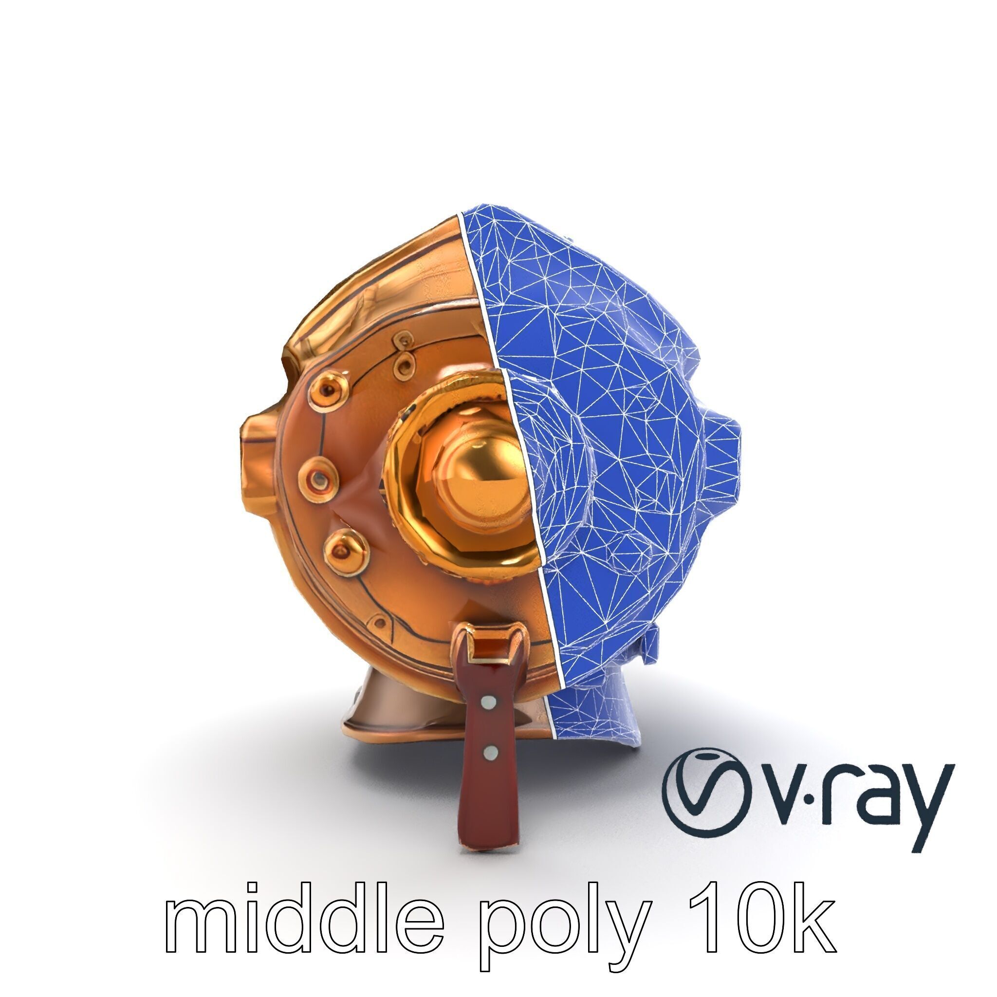 Steampunk Knight Armor Vintage Aesthetic Model Pack Low-poly 3D model_31