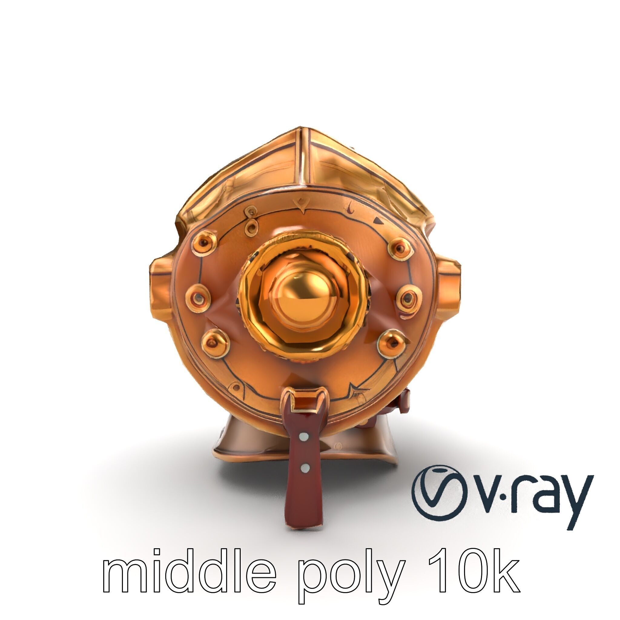 Steampunk Knight Armor Vintage Aesthetic Model Pack Low-poly 3D model_32