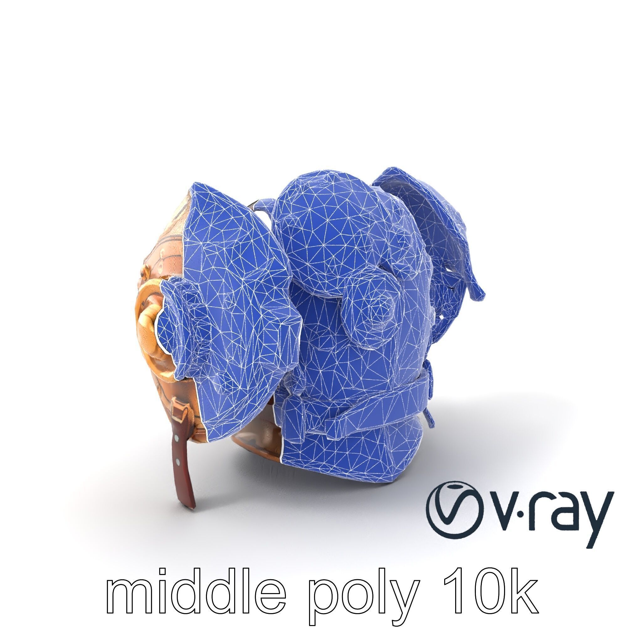 Steampunk Knight Armor Vintage Aesthetic Model Pack Low-poly 3D model_23