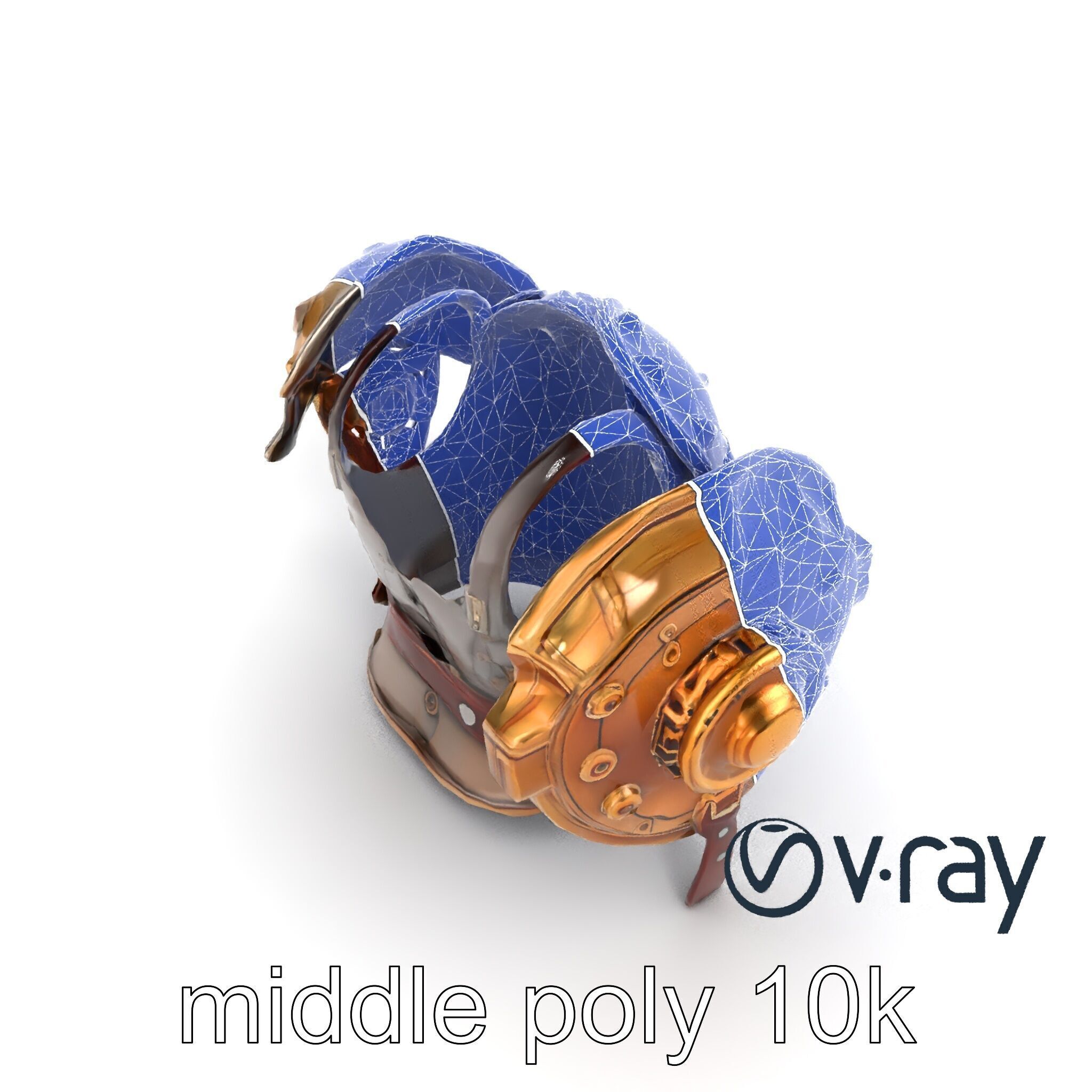 Steampunk Knight Armor Vintage Aesthetic Model Pack Low-poly 3D model_30