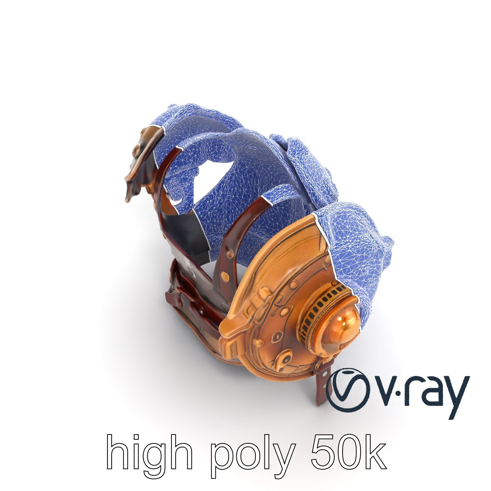 Steampunk Knight Armor Vintage Aesthetic Model Pack Low-poly 3D model_19