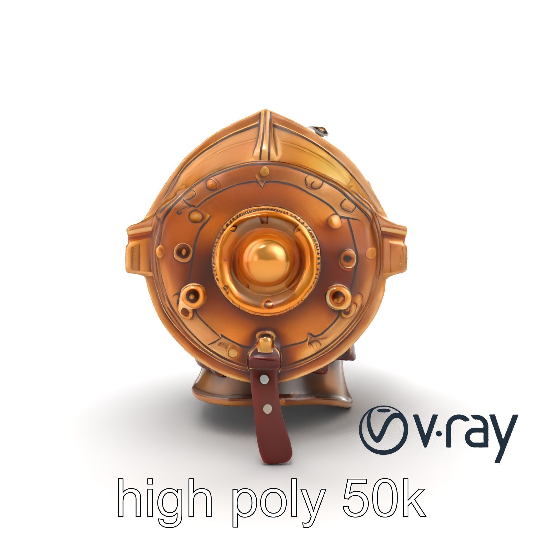 Steampunk Knight Armor Vintage Aesthetic Model Pack Low-poly 3D model_20